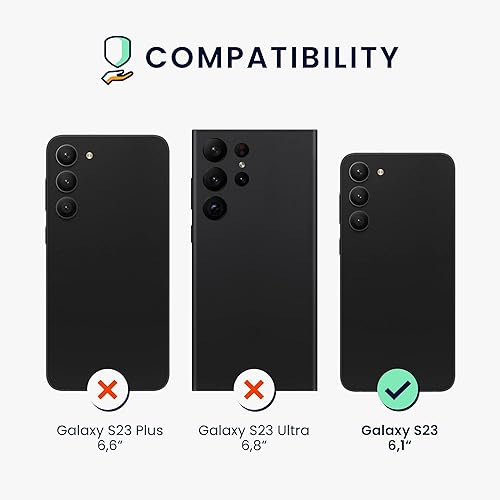 Miniatura 2 de kwmobile Funda compatible con Samsung Galaxy S23 - Funda protectora de silicona TPU suave y delgada, color verde azulado mate