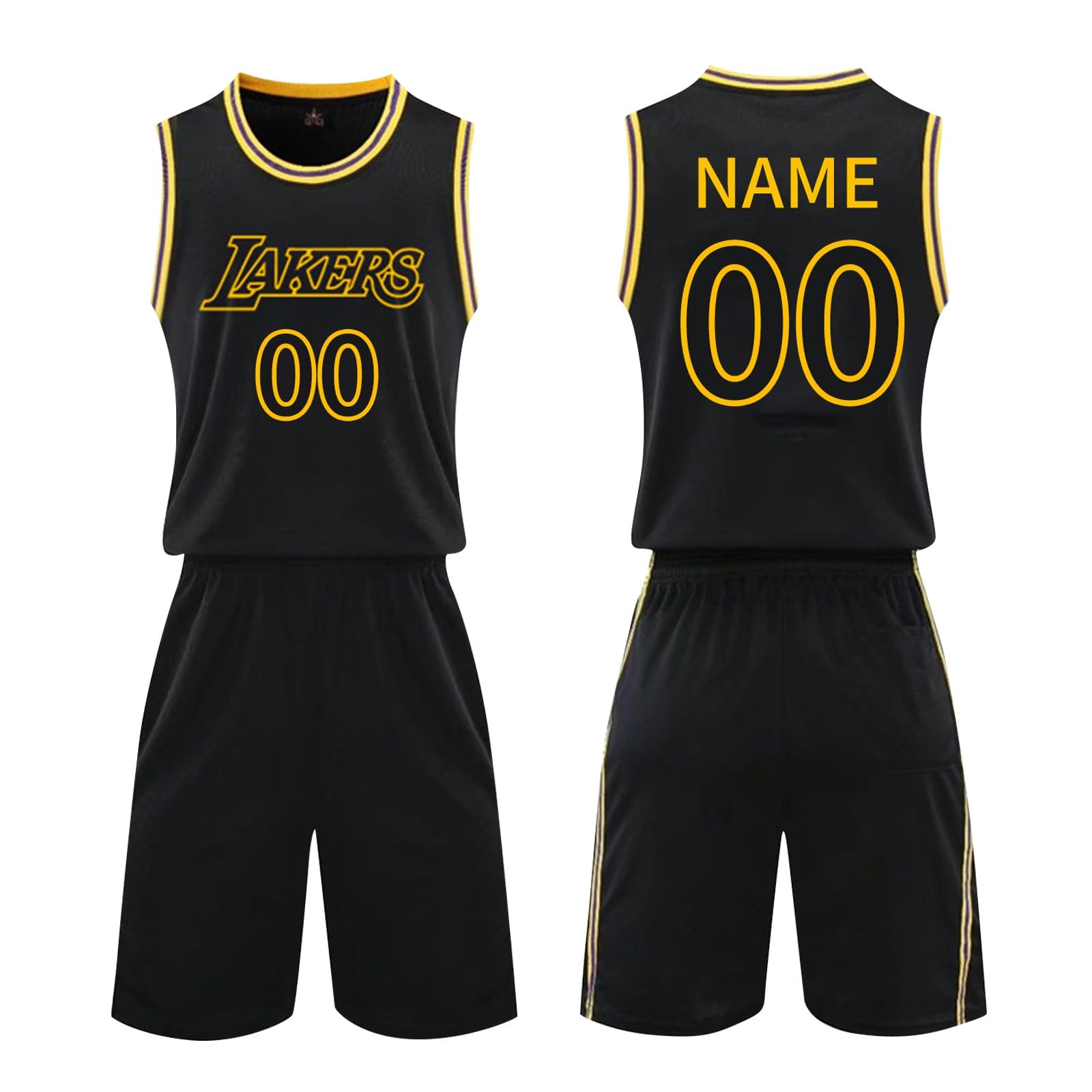 Basketball Trikot 2-Teiliges Personalisiert Name und Nummer ärmellose Anzug Kinder Erwachsene Sportswear Weste Shorts Benutzerdefiniert