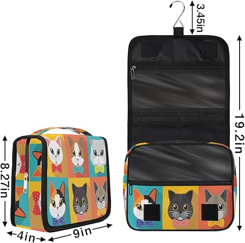 Miniatura 3 de Neceser colgante de viaje para mujeres y hombres, ancla de perro oceánico, timón, bolsa de cosméticos, organizador de maquillaje impermeable para