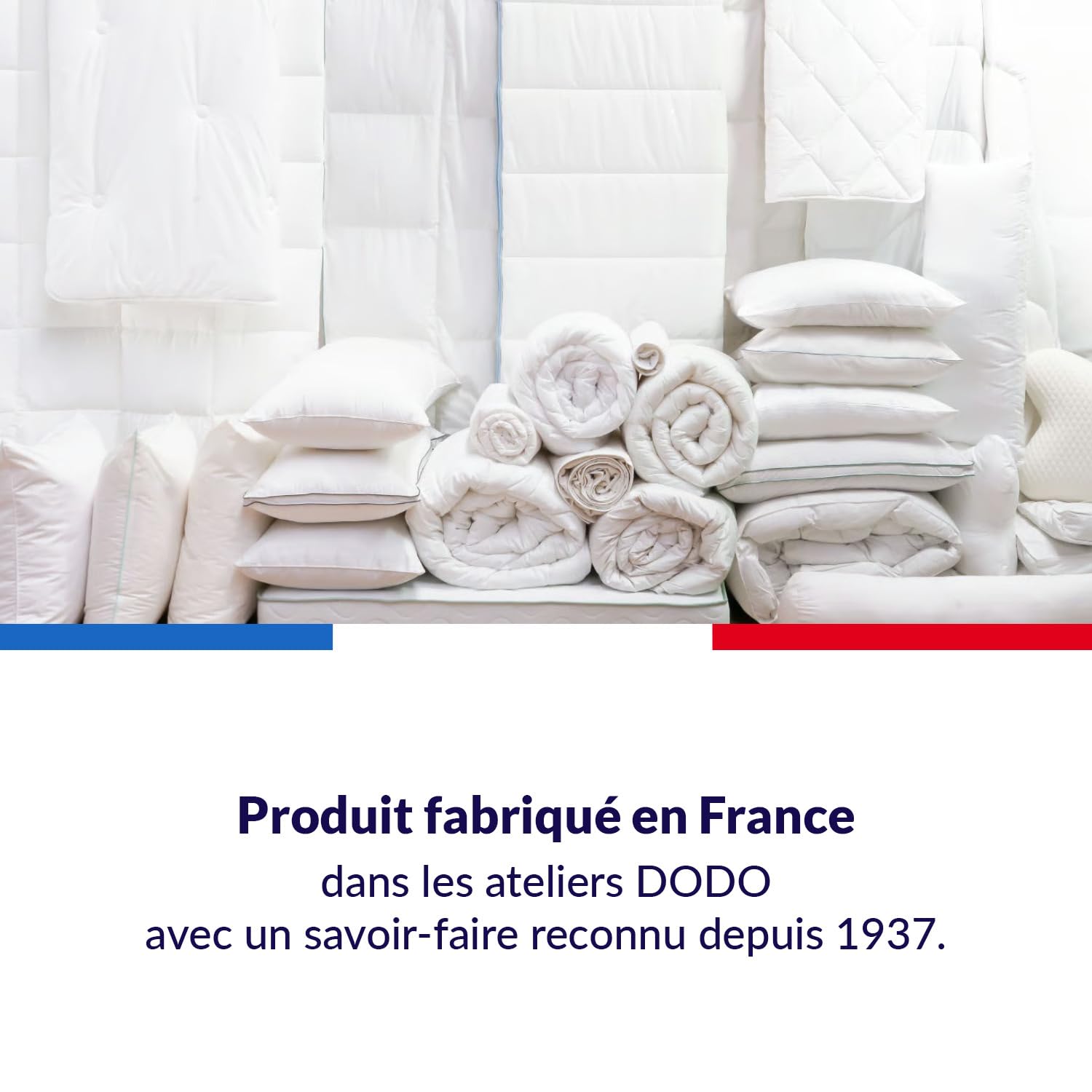 DODO - Surmatelas Ultra Confort 160x200 cm - pour Lit 2 Personnes - Micro-Respirant, Moelleux - Garnissage 100% Polyester Thermolite Reflex - 65% Polyester, 35% Coton - Lavable à 40°C