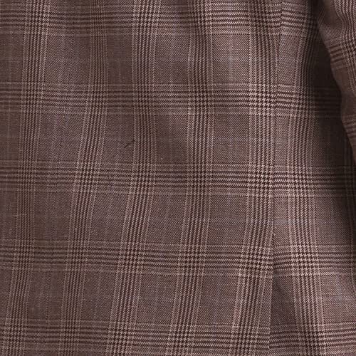 Image of Colorplus Men's Contemporary Fit Terry Rayon Blend Notch Collar Herringbone Pattern Full Sleeve Navy Casual Blazer