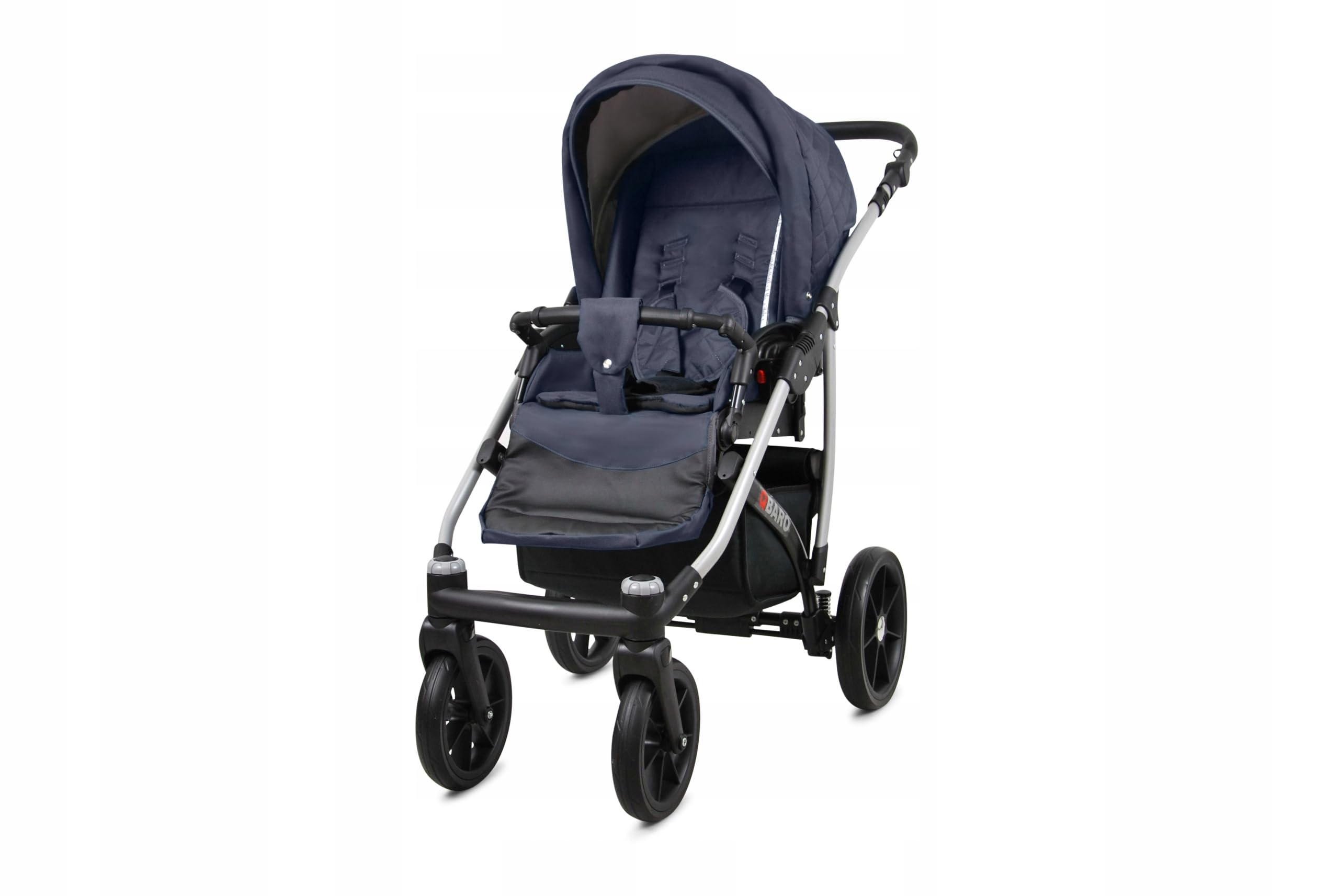 BabyLux® Zestaw wózków dziecięcych 4 w 1 – Qbaro – w zestawie wanienka dla niemowląt, fotelik sportowy, fotelik samochodowy, stacja bazowa ISOFIX – fotelik samochodowy – zestaw wózków dziecięcych