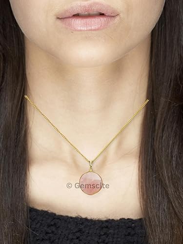 Miniatura 24 de GEMSCITE Colgante de estrella de David de cuarzo de cristal con cadena de 24 pulgadas y cordón de algodón/cuero + bolsa, Piedra, Ágata Cuarzo