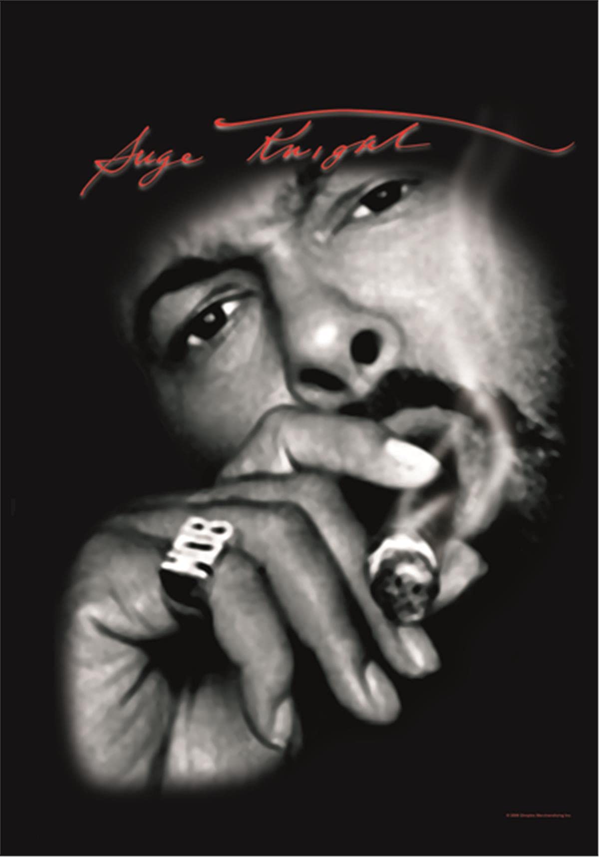 Heart Rock Original Death Row Records Suge Knight Flag, Fabric, Multi-Colour, 110 x 75 x 0.1 cm