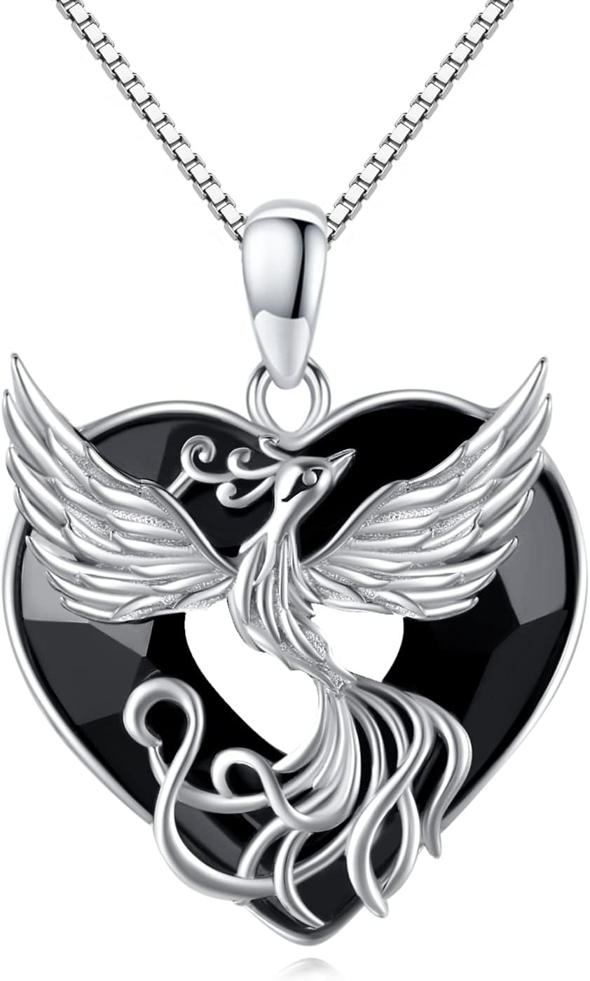 AututerSkull Wolf Phoenix Pendant Gothic Necklace