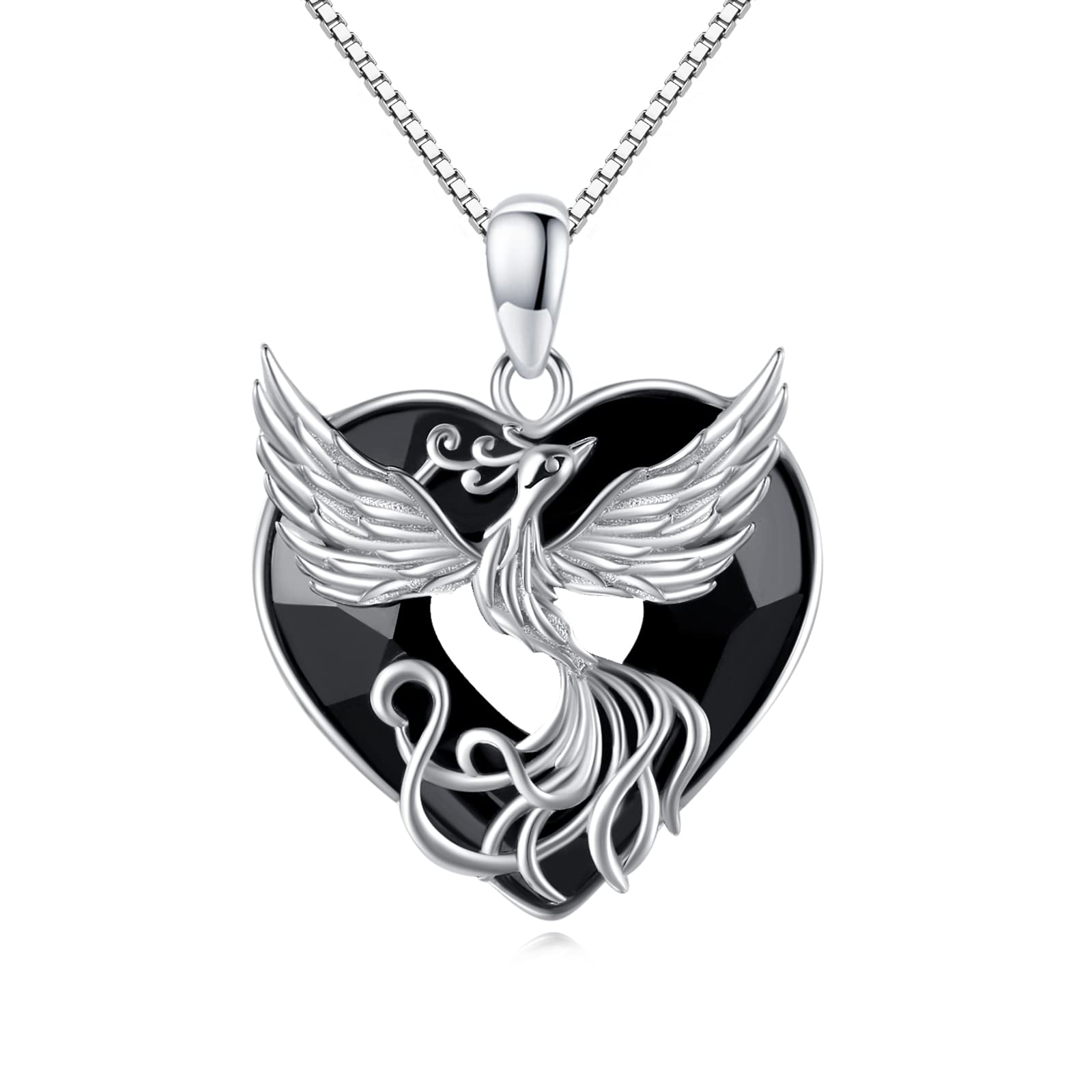 AututerSkull Wolf Phoenix Pendant Gothic Necklace