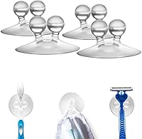 Dreamfarm Jot Super Strong Suction Hooks - Multi-Purpose Reusable Holders for Pens, Cables & Razors, Pack of 4 Clear
