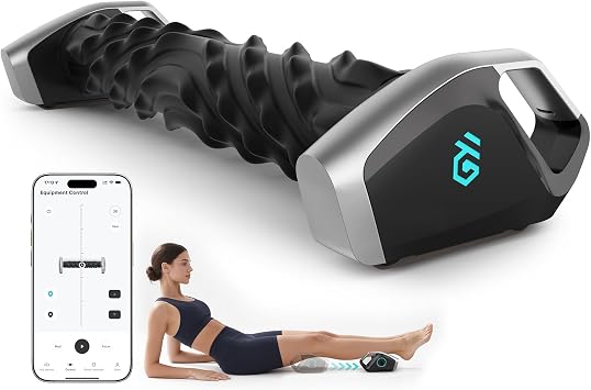 Smart Massager Roller Deep Tissue Electric Massager with App Controlled, Auto Rolling for Muscle Massage and Myofascial Trigger Point Release, Compact & Rechargeable Design
