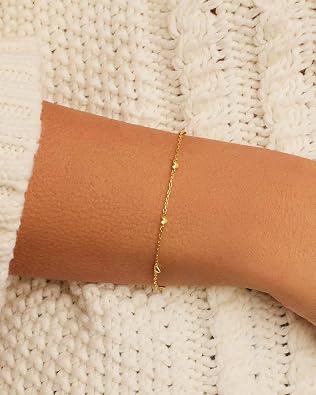 gorjana - Amour Bracelet 6 1/2 to 7 - 18k Gold Plated for Women | Layering with Other Jewelry - Elegant and Romantic Design - Adjustable for Perfect Fit - Ideal for Gifting Occasions