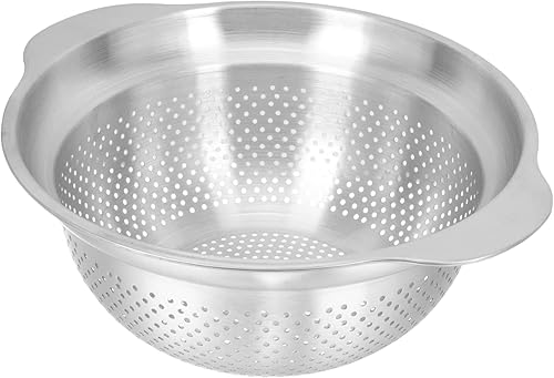 PRETYZOOM Stainless Steel Colander Strainer Steel Multi-purpose Basin Kitchen Drain Basket