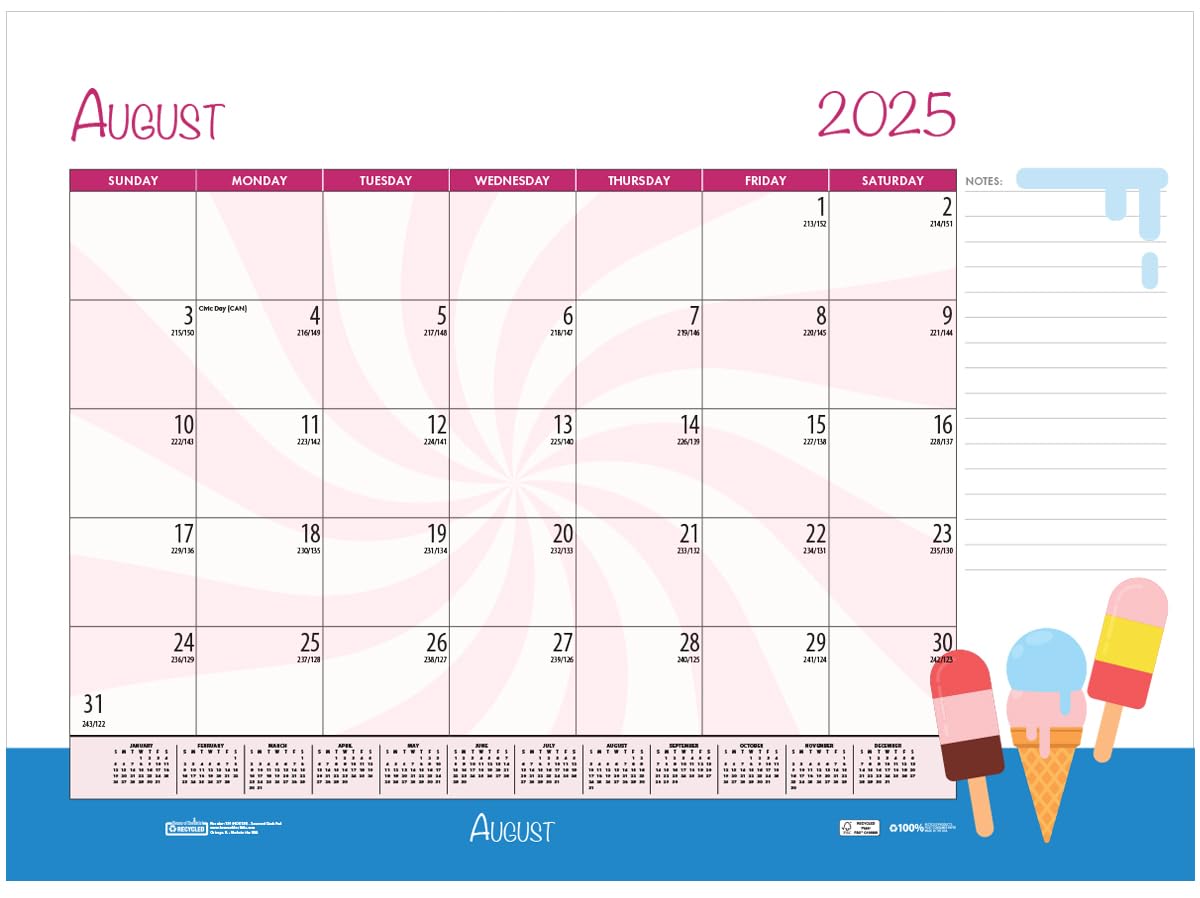House of Doolittle 2025-2026 Monthly Seasonal Desk Pad Calendar, Academic, 22 x 17 Inches, July - June (HOD1395-26) - Image 3