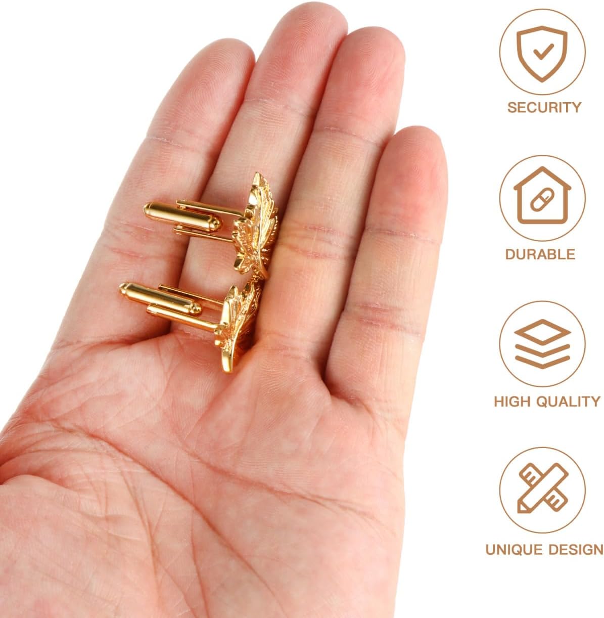 1 Pair of Maple Leaf Cufflinks Metal Cufflinks for Men Wedding Business Anniversary Birthday Shirt Cuff Links