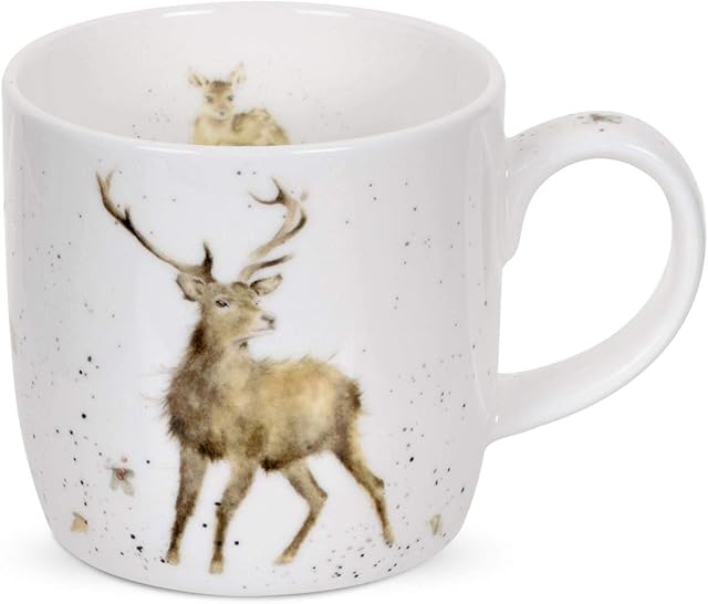 Portmeirion Home & Gifts MMLP5629-XS Wild at Heart (Stag) Single Mug, Blue