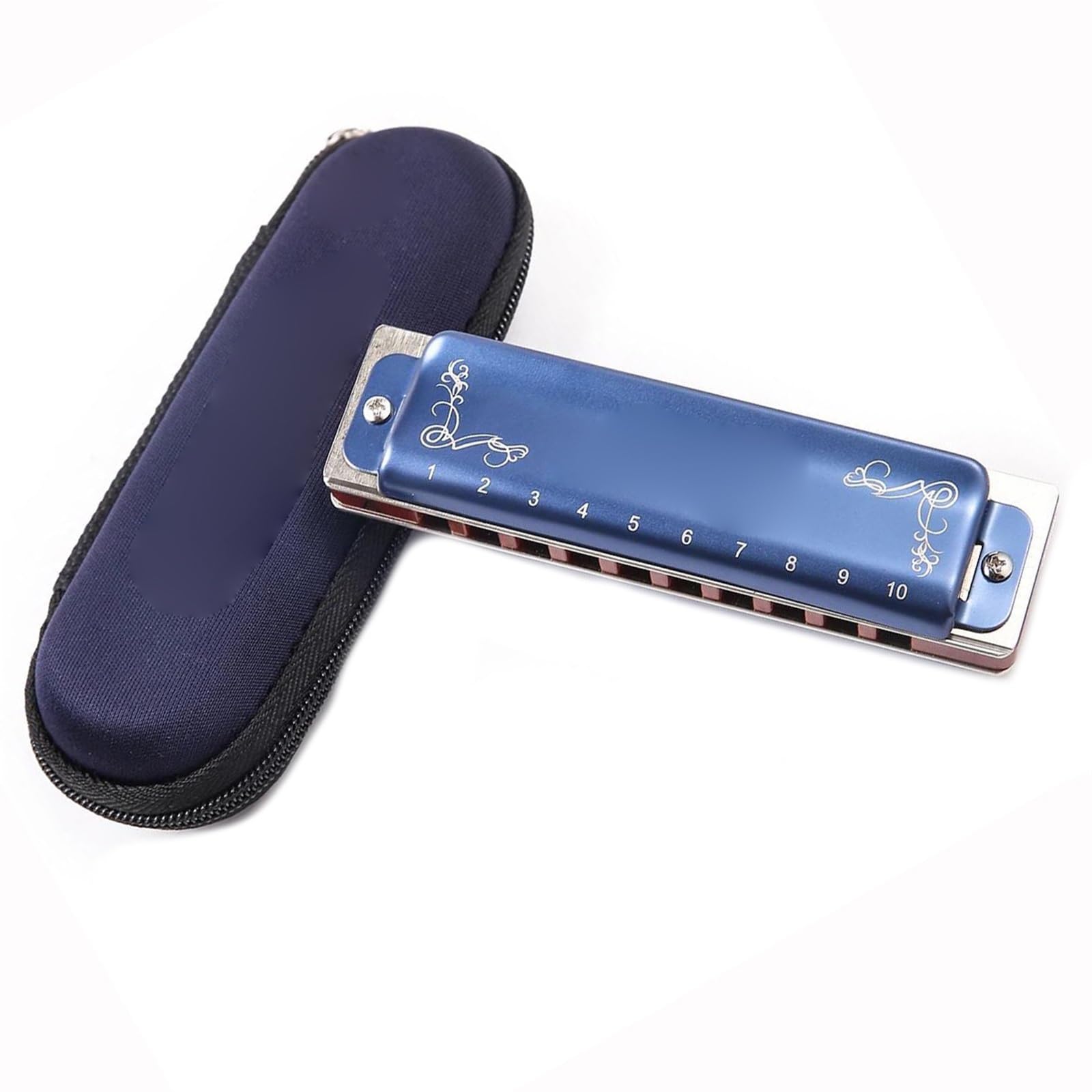 armonica a bocca Armonica Diatonica Armonica A 10 Fori Blu Con Custodia Armonica Professionale Per Studenti Principianti Adulti (Color : Eb)