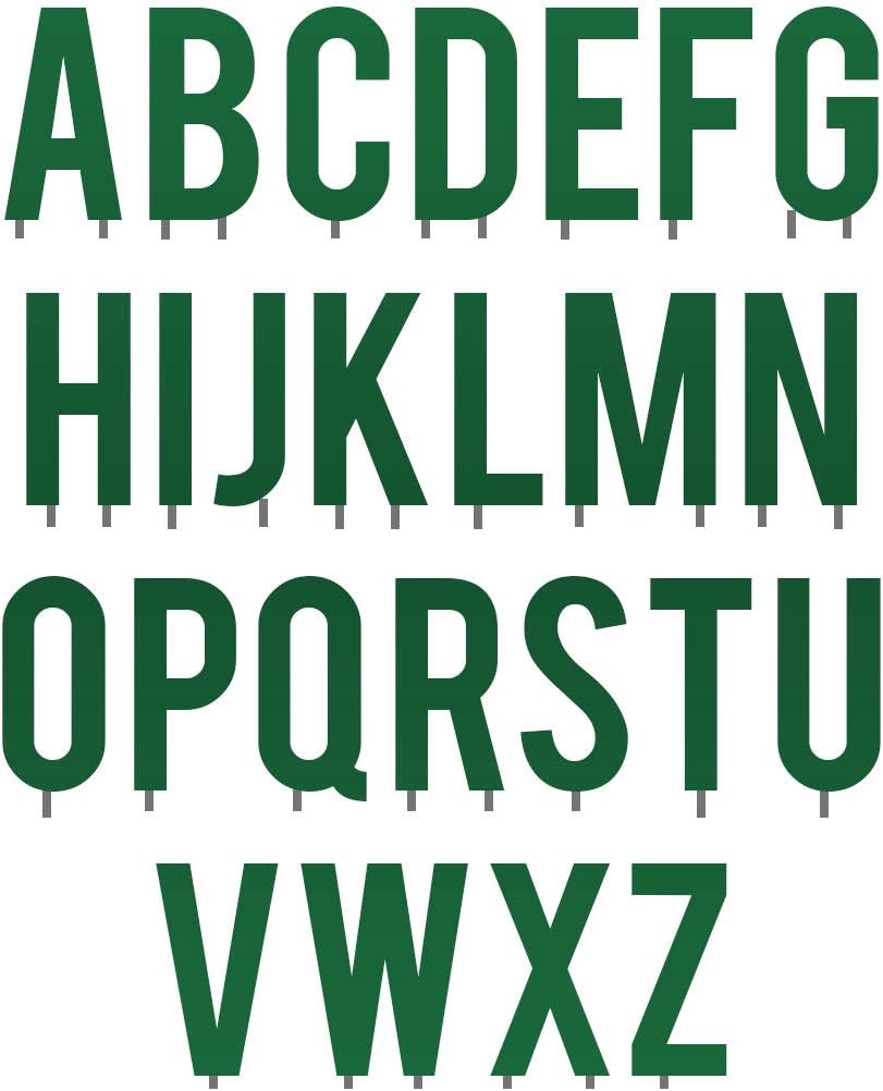 VictoryStore Yard Letters: Alphabet Yard Decoration, Bebas 18 Inch High, 26pcs Stakes Included (Green Corrugated Plastic 13078)