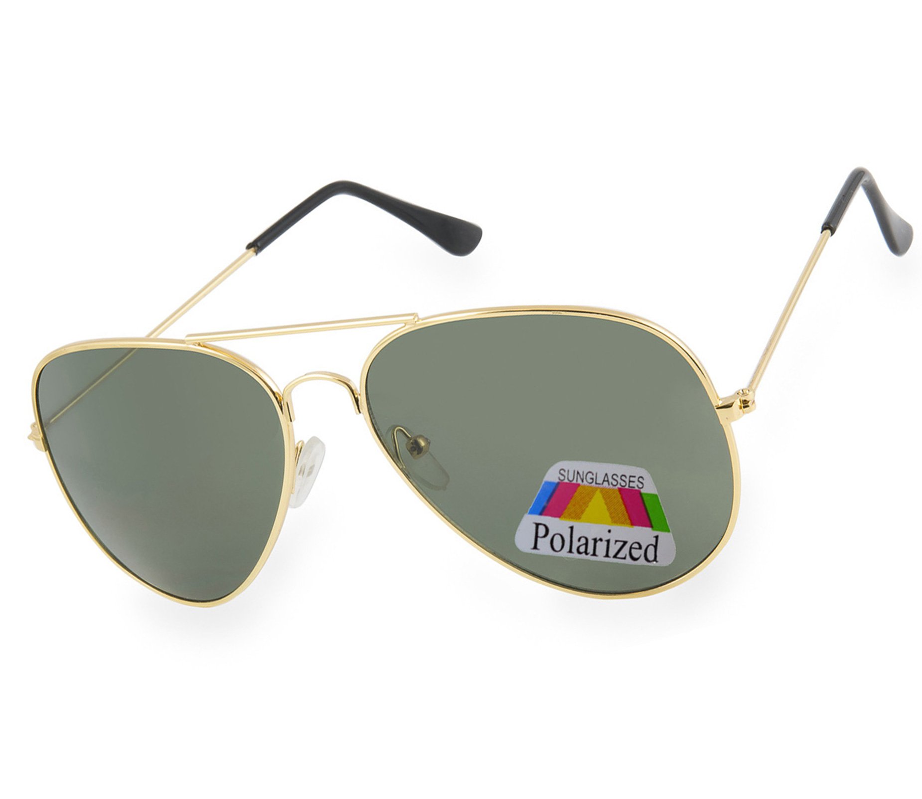 Mfaz Morefaz Ltd Boys Black Gold Children Polarized Pilot Sunglasses Mirrored Kids Girls Glasses Uv400 (Black Gold)