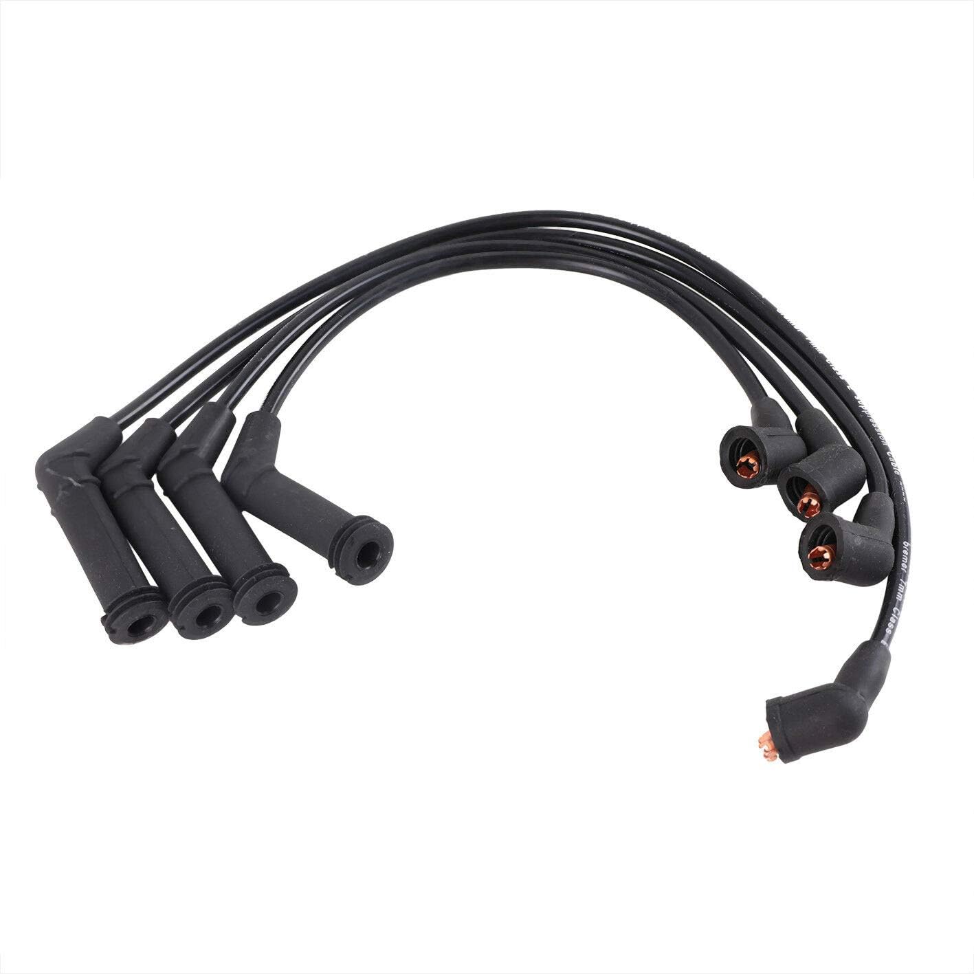 Ignition Spark Plug Wires 7mm (4PC Set) for 1995-2003 Hyundai Accent L4 1.5L SOHC