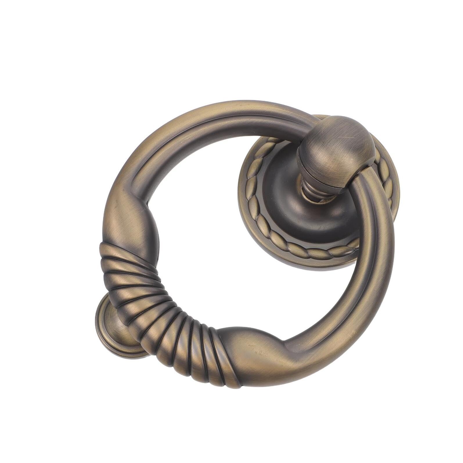 Heurtoir de porte robuste anneau rond vintage 3197 KOMBIUDA bleu antique