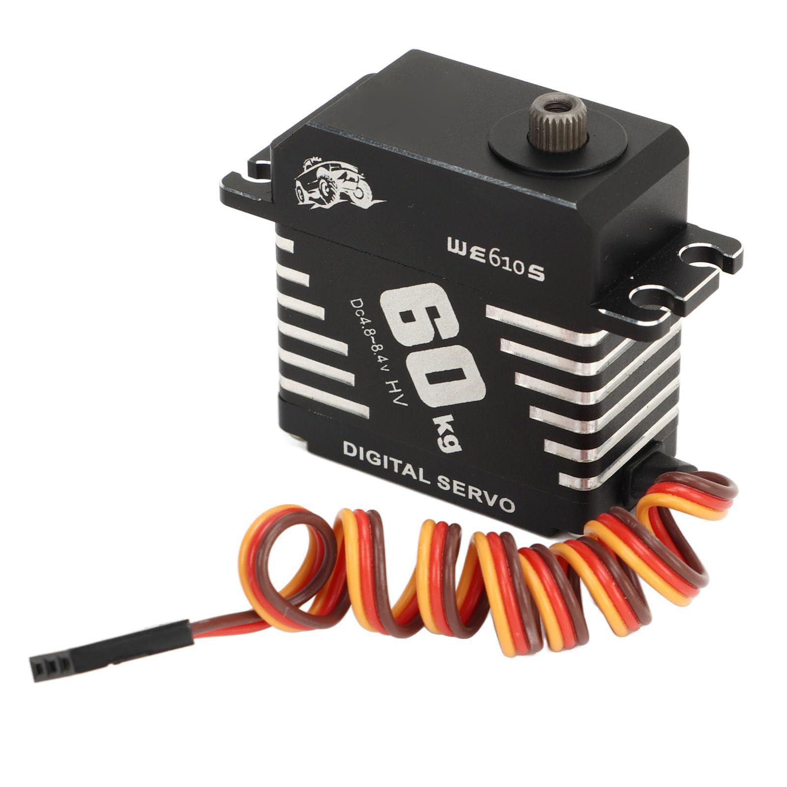 Septpenta Servomoteur pour Voiture RC À Proportion Égale 1/10 1/8 1/5, Robot, Hélicoptère, Servomoteurs RC 60 Kg À Couple Élevé, Servomoteur de Direction À Engrenages Entièrement en Métal Étanche