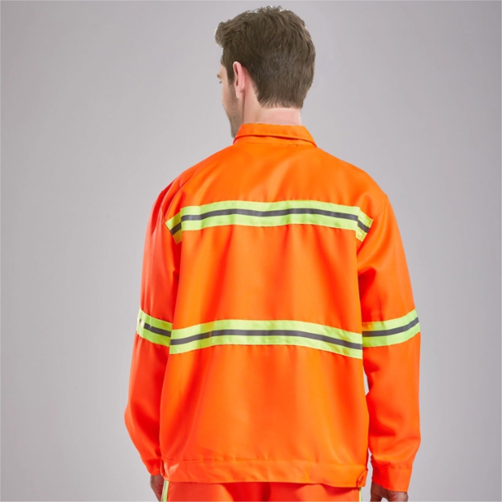 Industrielle Warnweste Wasserdicht Warnweste for Reinigungskräfte, Sicherheitsweste, Langärmelig, Warm ReißVerschluss Reflektierende Weste