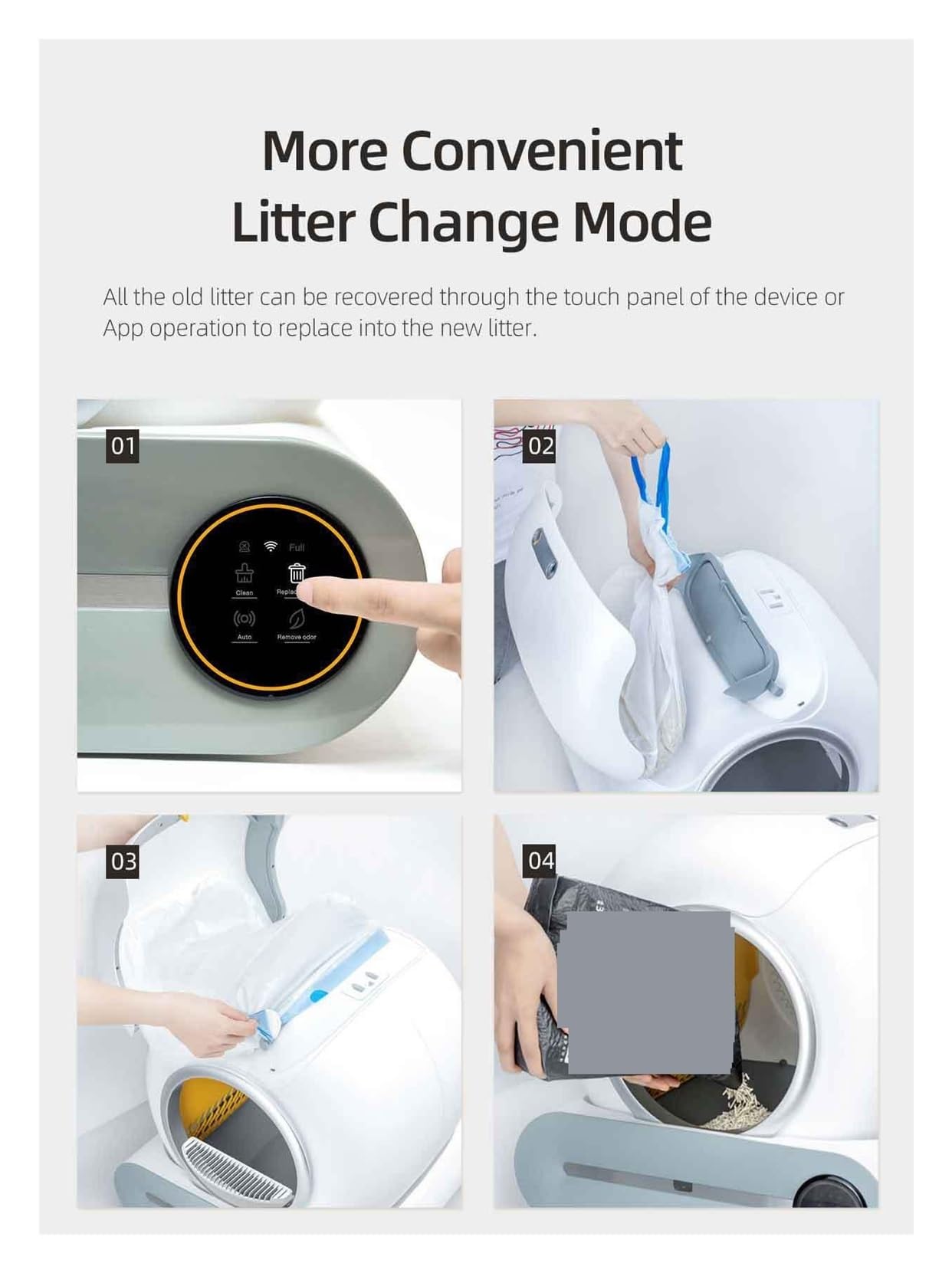 Baño para gatos, Control De Aplicación Caja Para Gatos Autolimpiante 9L, SOLO Admite 2', WiFi 4G Con Tapete Y Bolsas Basura', Apto Para Tofu Mezclas,para varios gatos