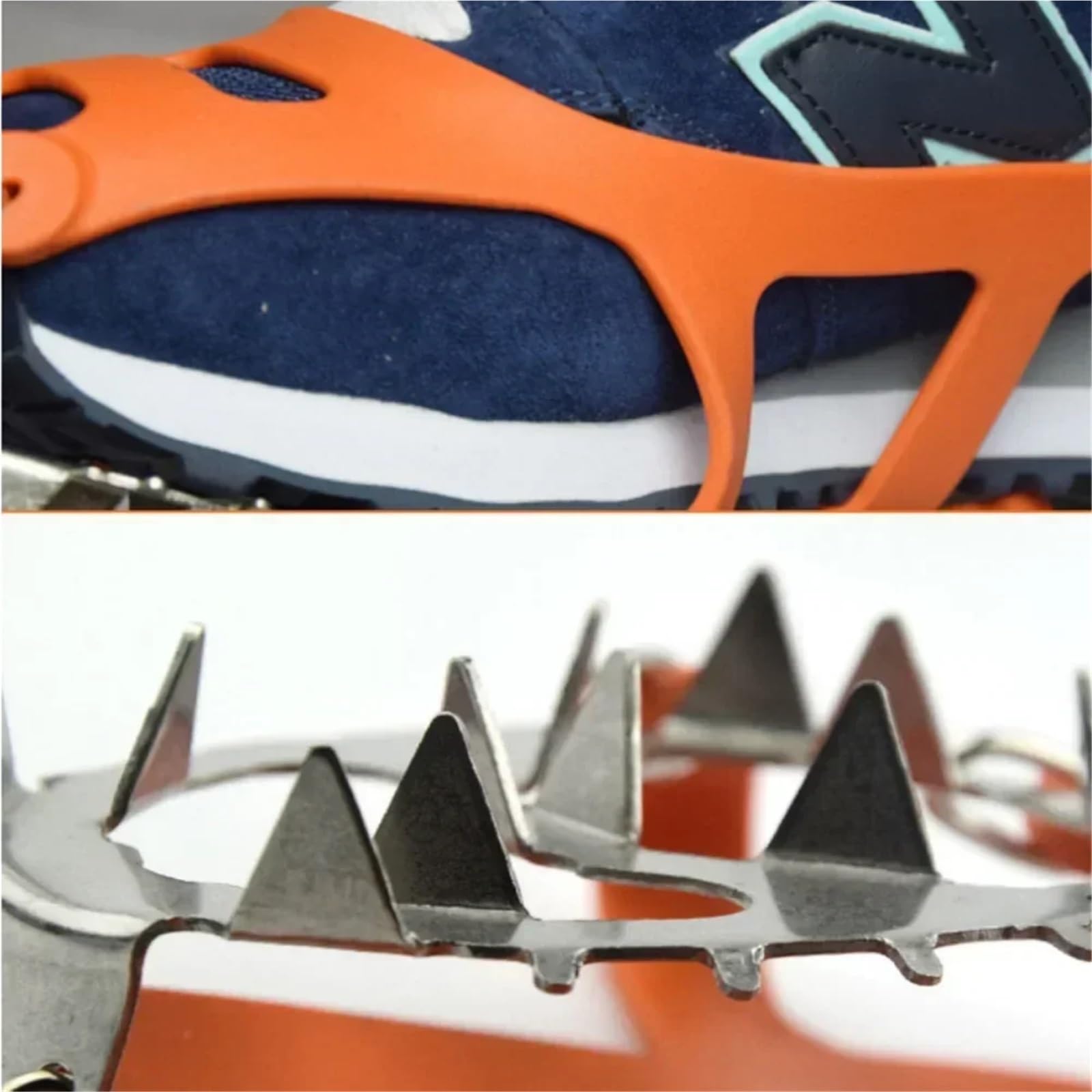 Grödel 18 Teeth Steel Ice Gripper Spike for Shoes Anti Slip Climbing Hiking Snow Spikes Crampons Cleats Grips Boots Cover Crampon für Winterwanderungen