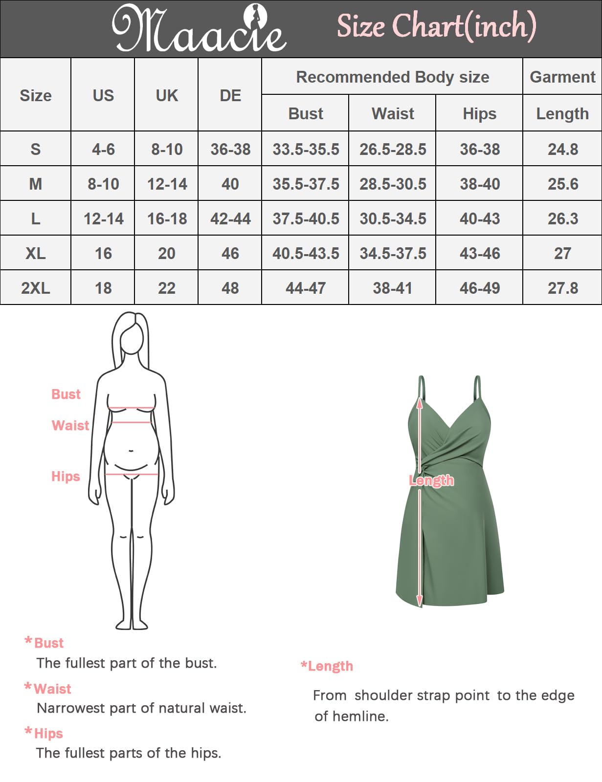 Maacie Maillot de bain de maternité une pièce noué croisé ourlet fendu maillot de bain