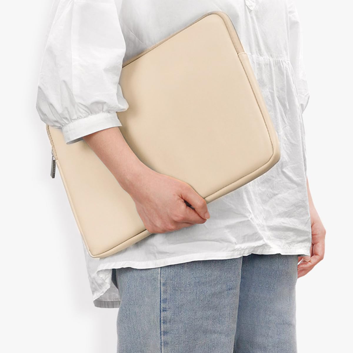 Grobo Custodia per computer portatile, in pelle PU, impermeabile, con custodia per accessori per notebook da 13 a 14 pollici