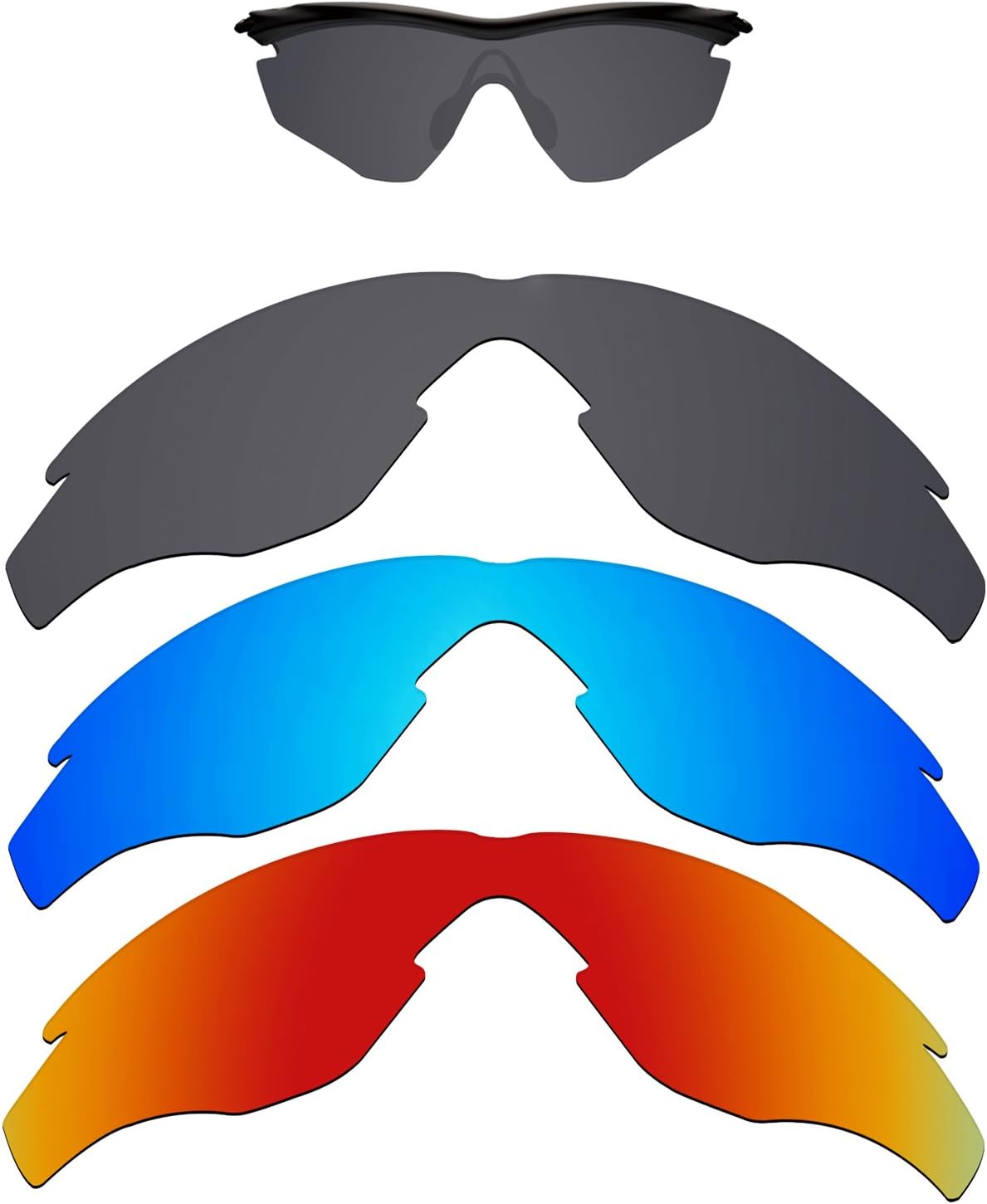 12MM Glare Proof Anti-Faded Replacement Lenses Compatible with Oakley M2 Frame OO9212 Sunglasses