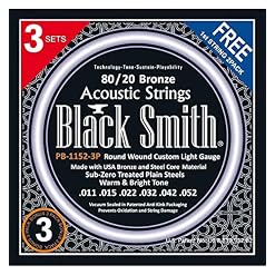 Black Smith PB-1152-3P Jeu de cordes pour Guitare - Les Beatles, Paul McCartney, John Lennon, RIngo Starr, George Harrison Black Smith PB-1152-3P Jeu de cordes pour Guitare – Image 2