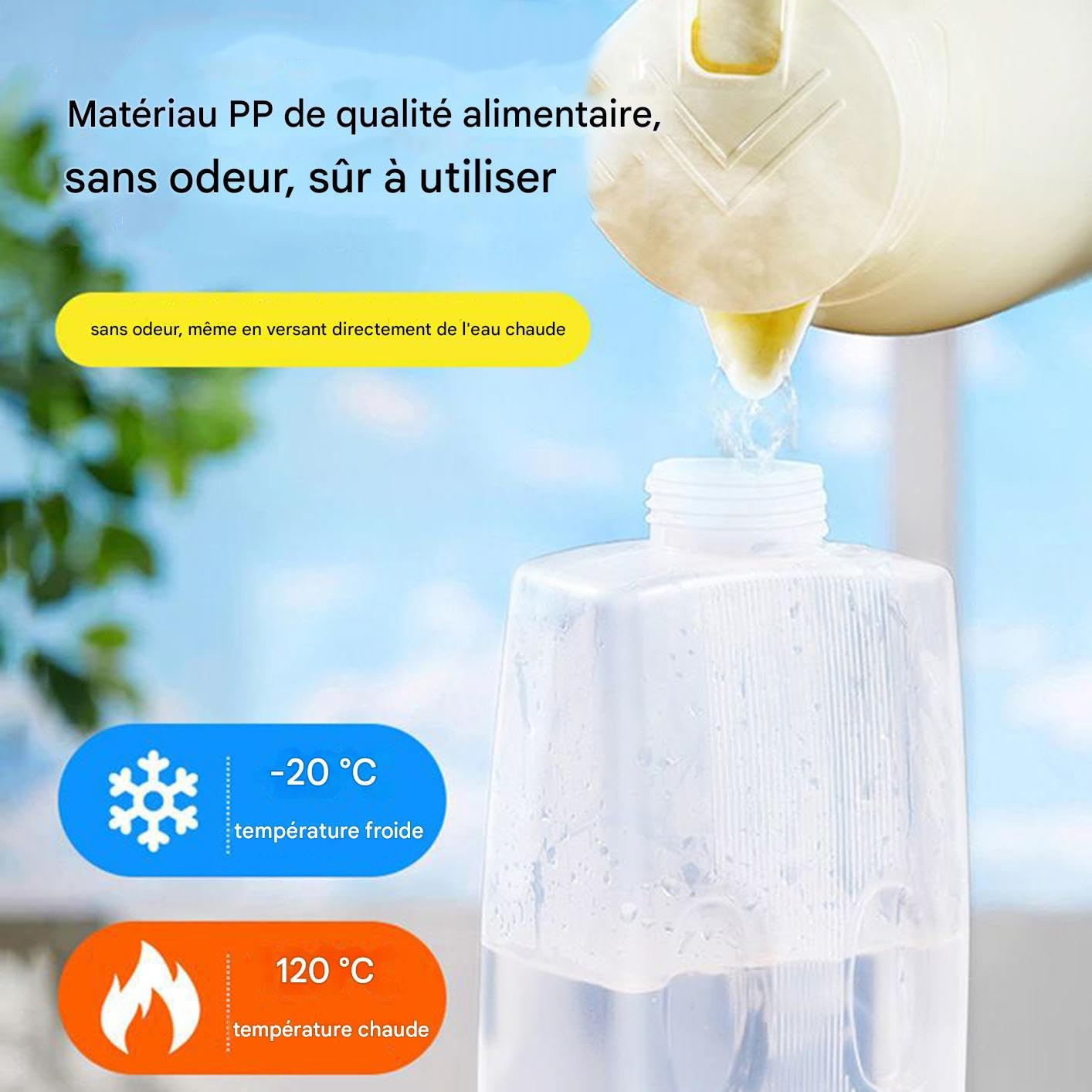 Bouteille Vide pour Jus 2 Litres Anti-Fuite Distributeur de Boissons Rafraîchissant
