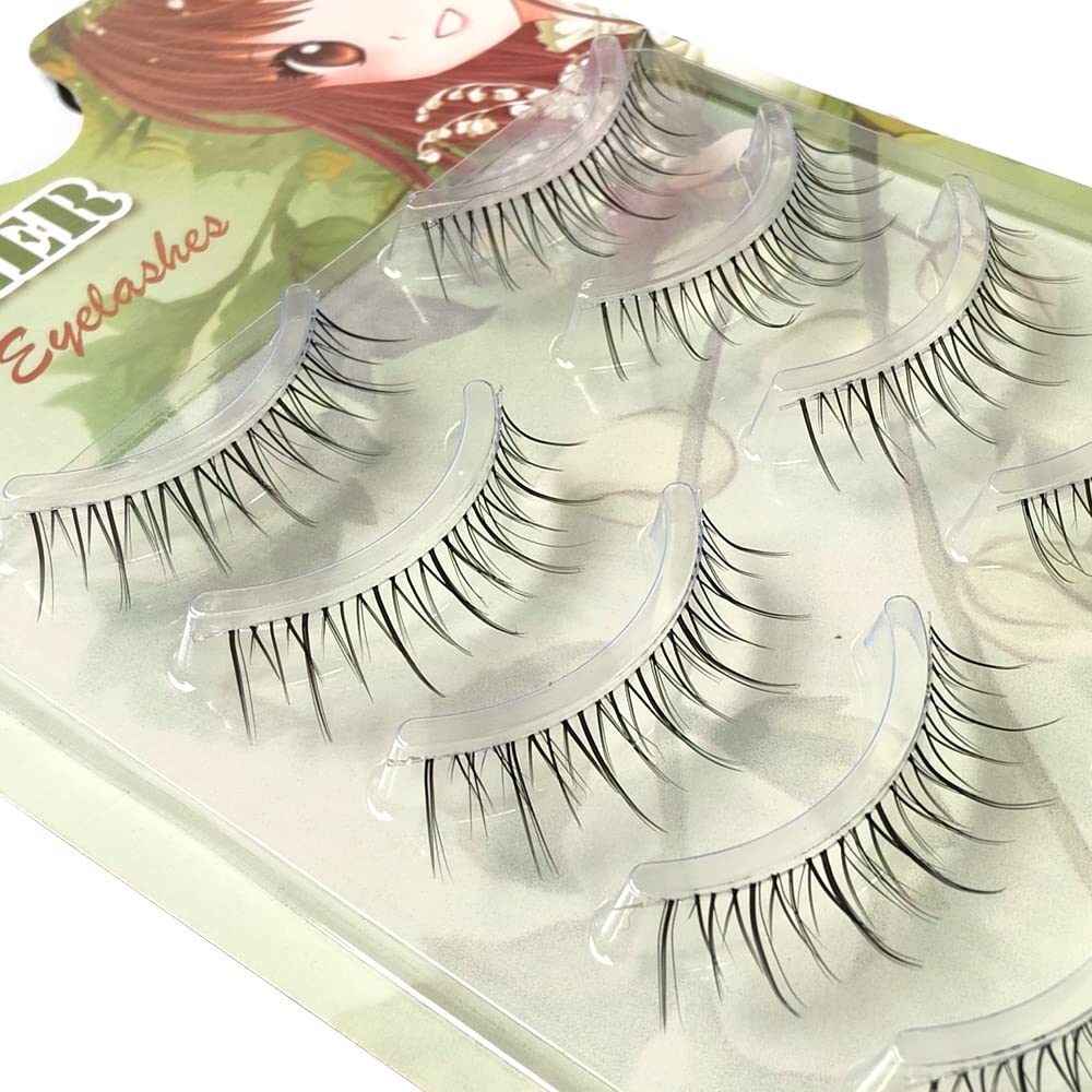 5 Pairs Natural Looking False Eyelashes Invisible Band Fairy Eyelash Extension Nude Makeup Daily Reusable Fake Eye Lashes