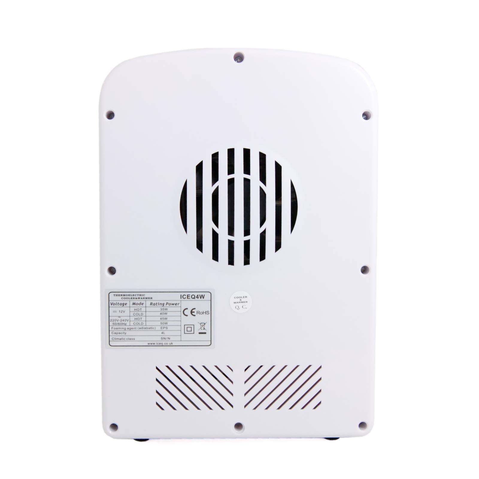 iceQ 4 Litre Mini Fridge in White for Office & Bedroom Portable
