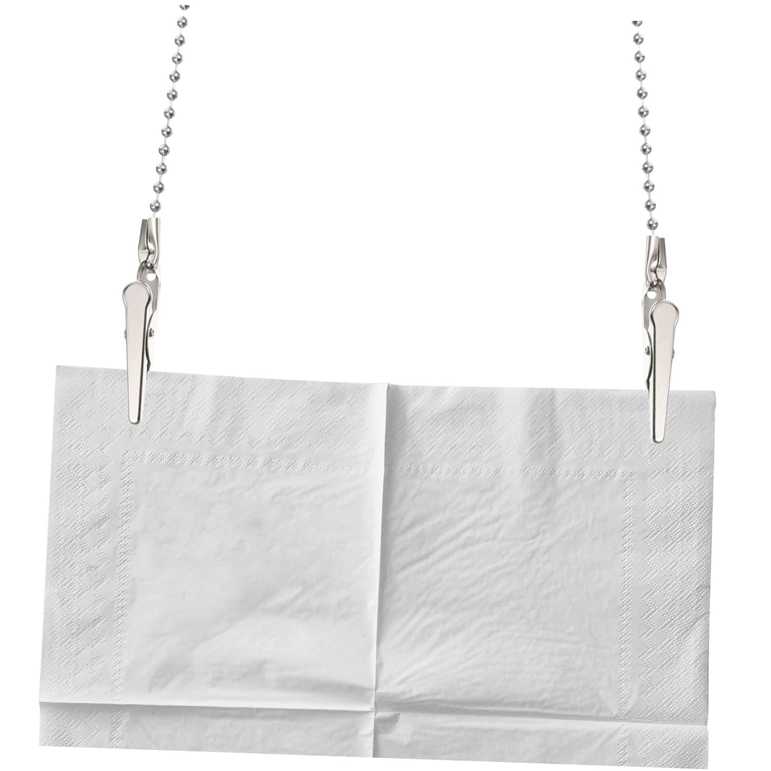 CHILDWEET 3pcs Elegant Napkin Chain Clips Bib Clip Holders for Dining Dental Supplies