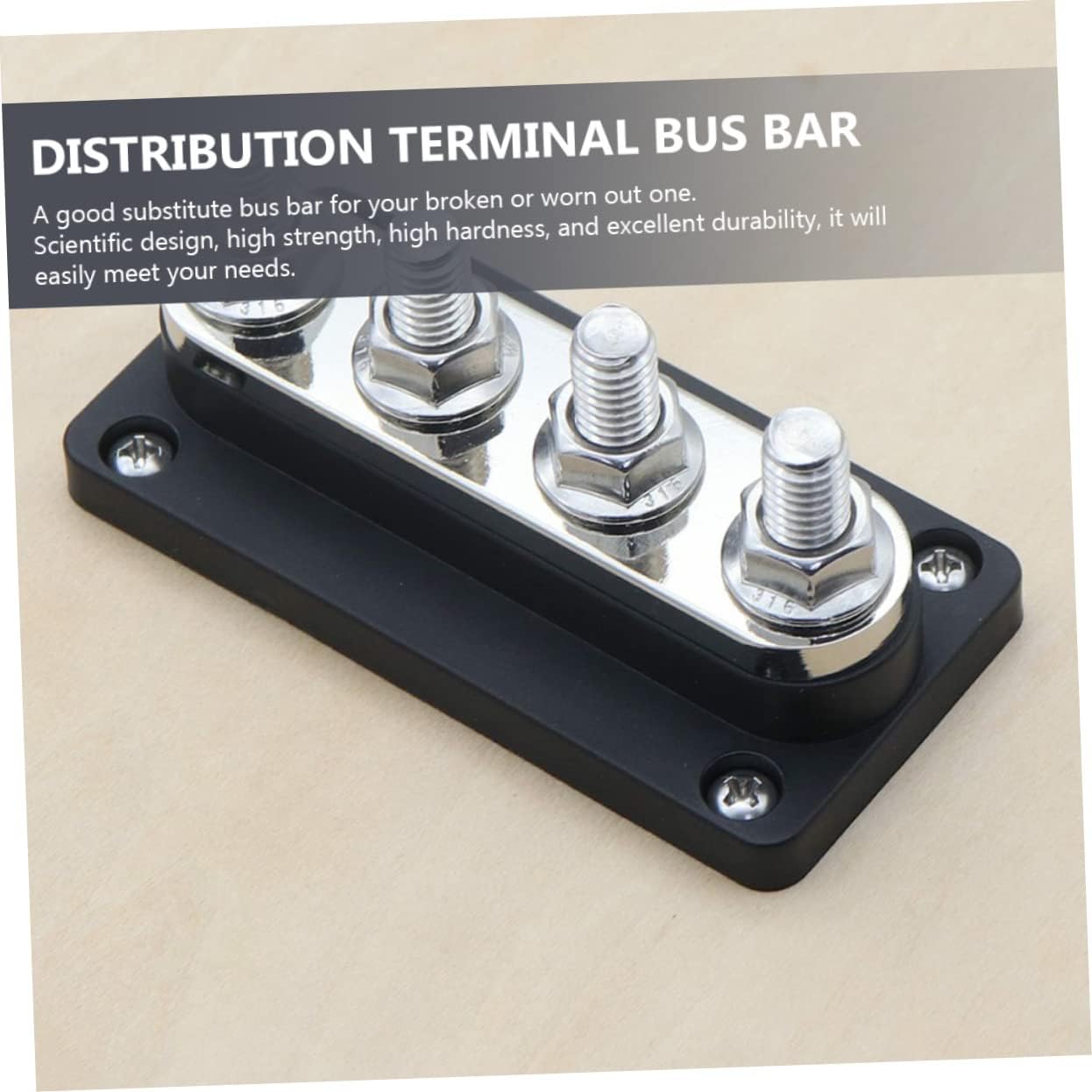 300a Battery Terminal Distribution Block High Wiring Strip Terminal Studs Busbar for Automotive