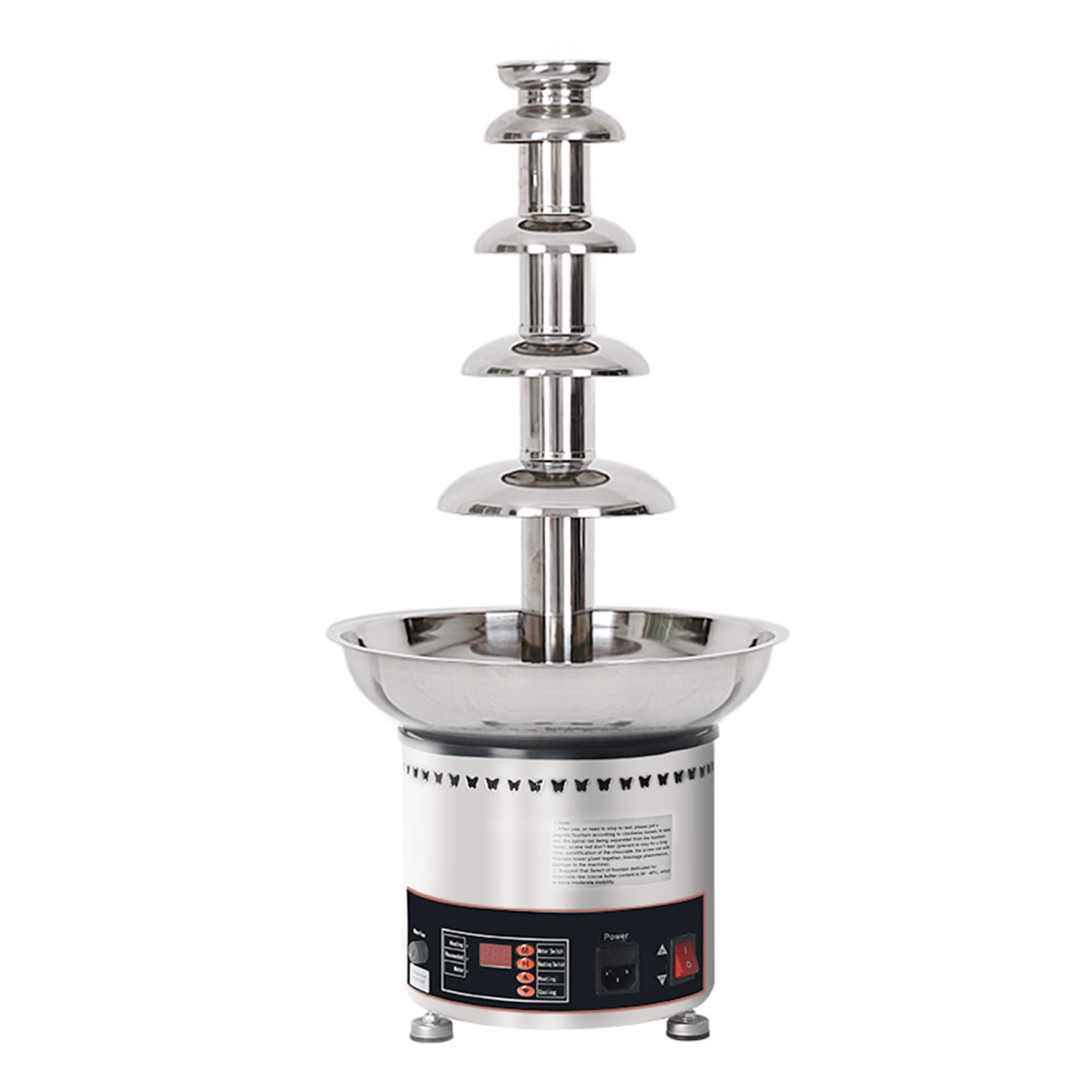 YNIYUJKL Chocolate Fountain Machine 304 Stainless Steel Commerical Chocolate Fondue Easy To Assemble For Cheese, Bbq Sauce, Ranch, Liqueurs,5 floors