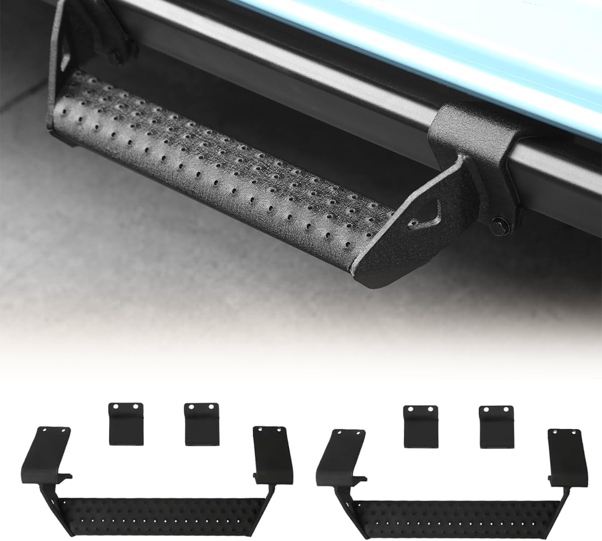 2Pcs Running Boards Side Steps for Ford Bronco 2021 2022 2023 2024 Black Side Steps Bar Nerf Bar