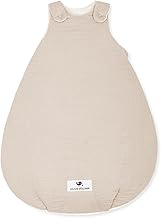 Julius Zöllner Baby Sleeping Bag Lined Muslin 2.5 TOG Size 50/56 100% Cotton Muslin Oeko-Tex Standard 100 Sand