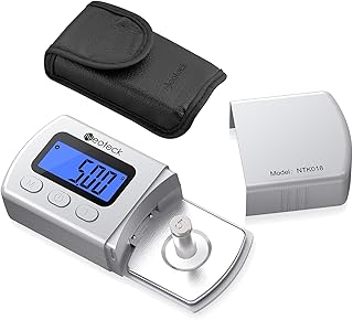 Neoteck Digital Turntable Stylus Force Scale Gauge Tester 0.01g Blue LCD Backlight for Tonearm Phono Cartridge-Silver