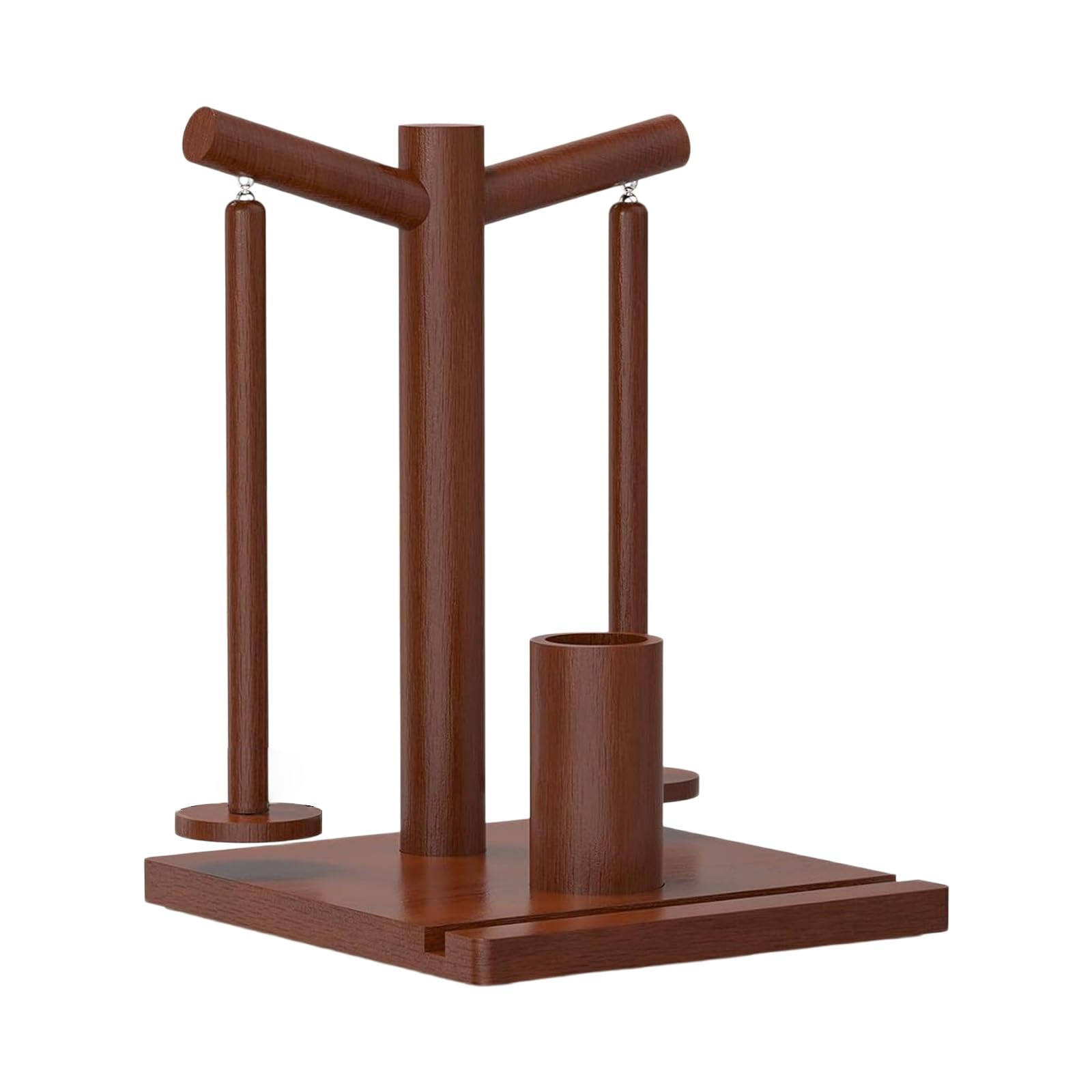 Multipurpose Wooden Yarn Holder Desktop Thread Spool Organiser for Knitting Craft Wooden Thread Spool Organiser Holder Multifunctional Wood Yarn Desktop Dispenser for Crochet Knitting Craft Crochet