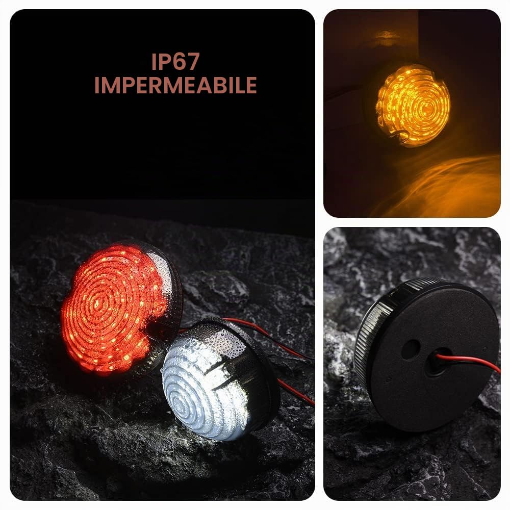 10PCS Kit completo di aggiornamento lente fumé Fanale posteriore Fendinebbia Luce retromarcia Luce laterale anteriore compatibile con L/and-Rover Defender 90/110