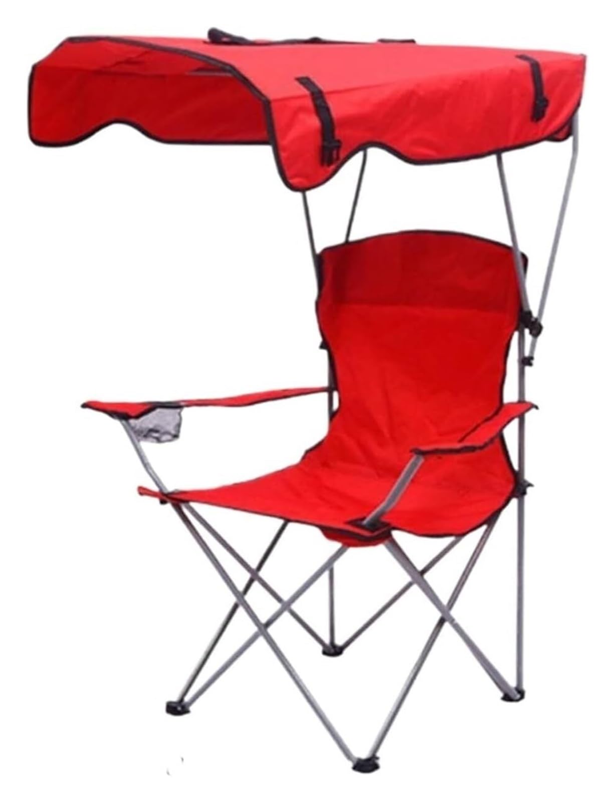KRXSOBNV Folding camping chair, Portable Recliner Beach Chair for Outdoor Lawn Camping Picnic Fishing Comfortable Seat(Red)