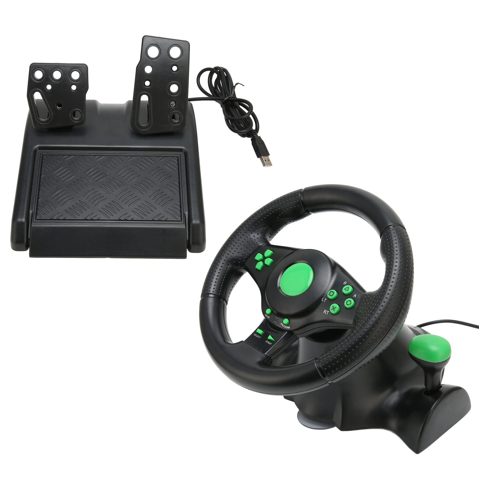 Volante per PC Volante da Corsa Realistico per Auto da 180 Gradi con Pedale per Appassionati di Giochi per 360, PC Materiale ABS