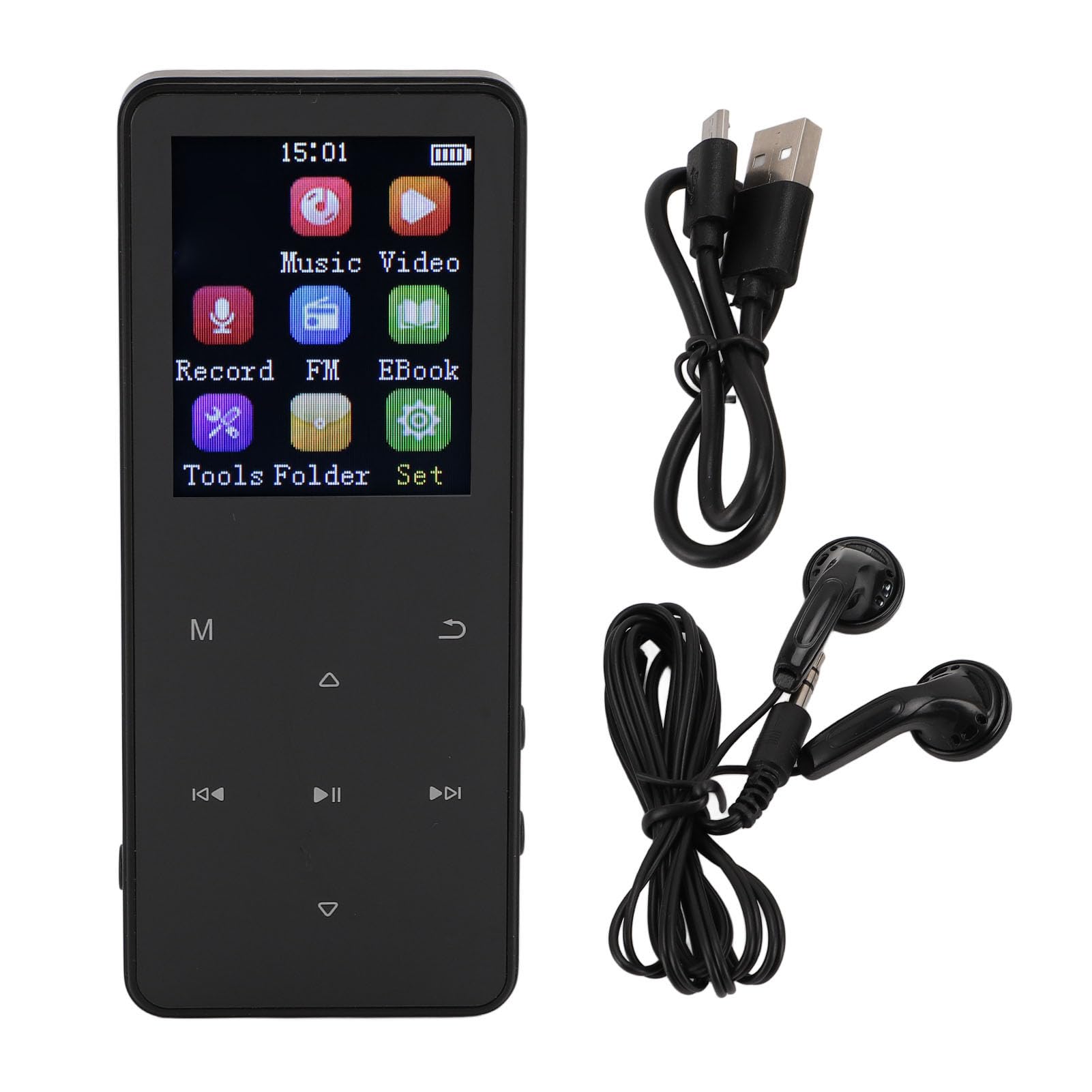 Odtwarzacz MP3, Wbudowany Głośnik, Dźwięk HiFi, Przenośny Odtwarzacz Muzyczny, Ekran Dotykowy 1,8 Cala do Treningu (Generic7um2b5n63t-14)