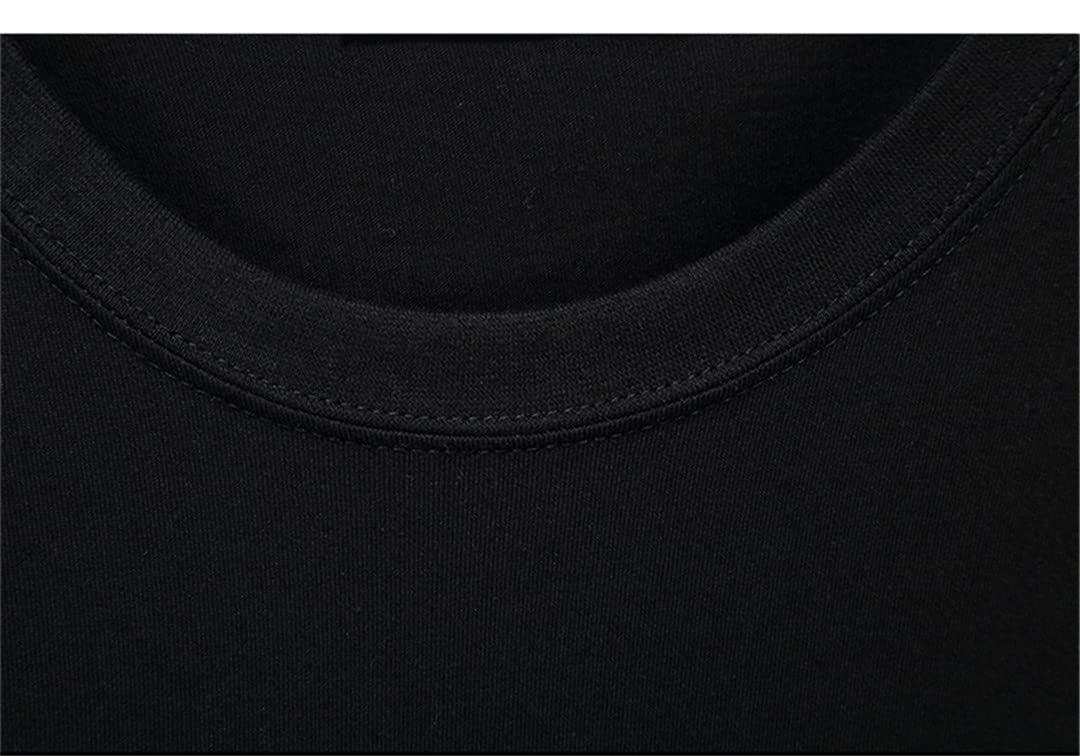 Lmtossey Maglietta oversize da uomo Casual manica corta in cotone O-Collo T-shirt estiva Top, Marina Militare, 6X-Large