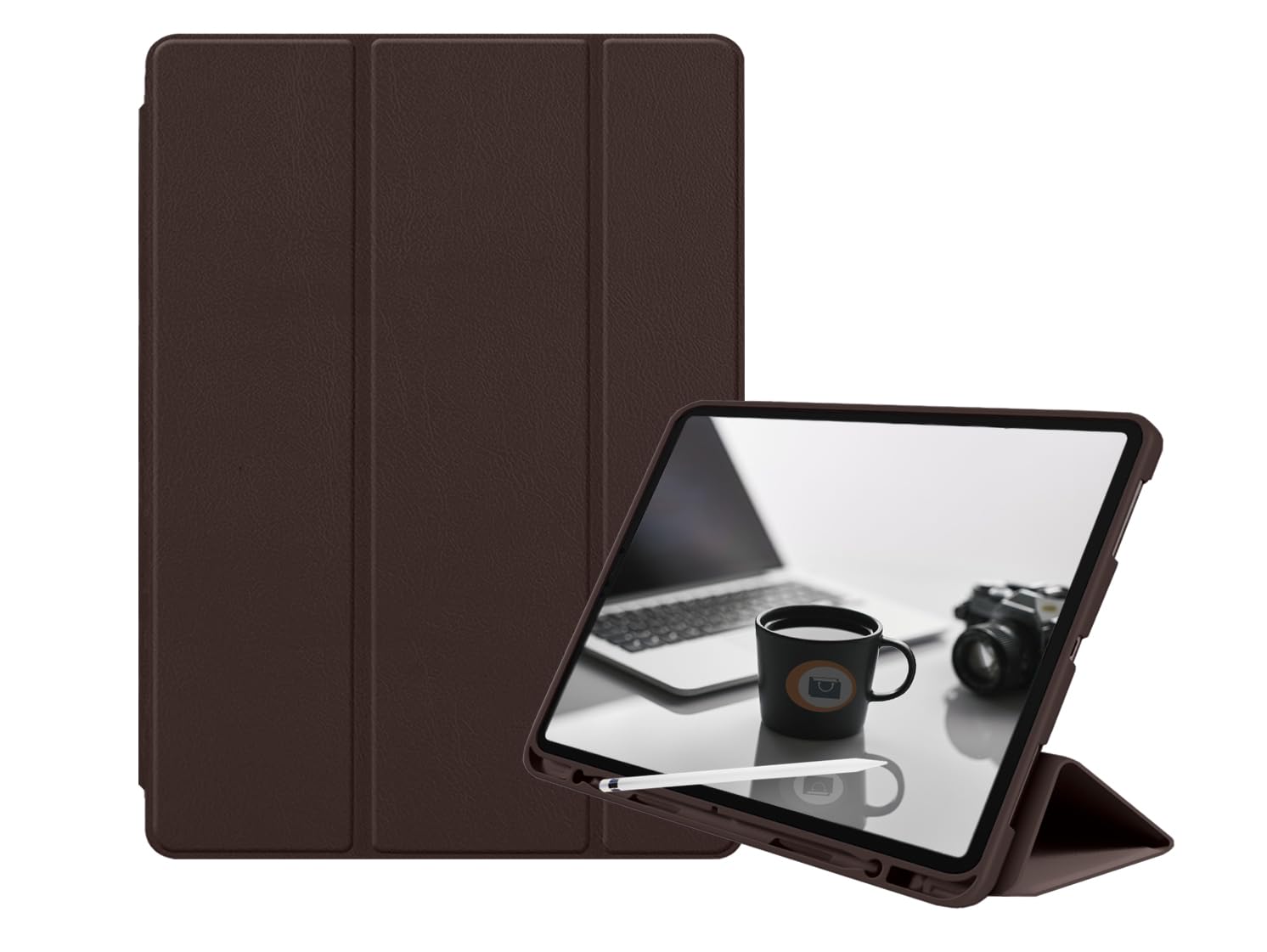 ORRINKART Trifold Cover for iPad Air 2024 11 inch (M2 Chip), iPad Air 4th/5th Generation 10.9 InchPencil Holder Soft Back PU Flip Cover - Dark Brown (B0DBHYSYND) Amazon Price History, Amazon Price Tracker