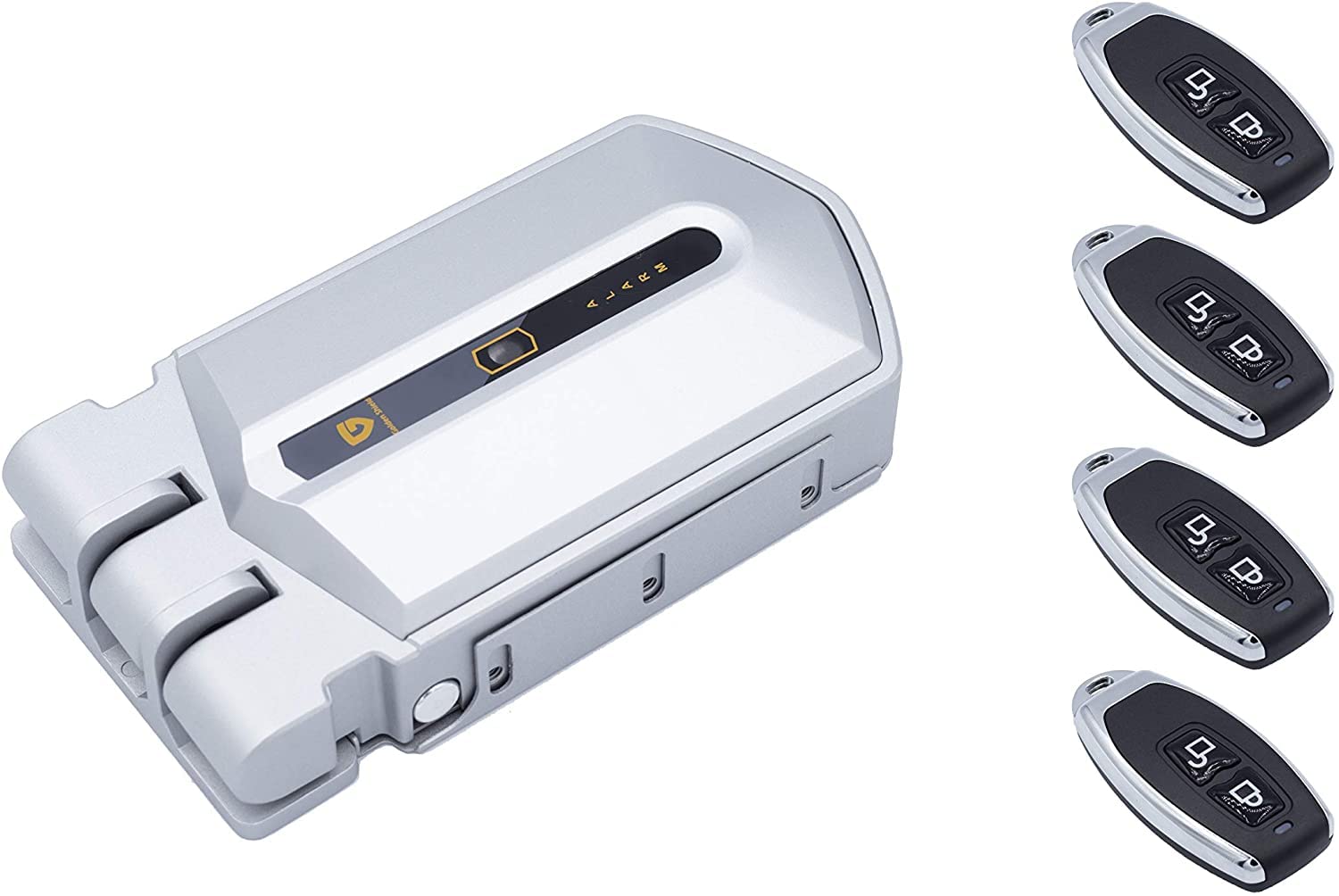 Golden Shield Alarm - Cerradura inteligente invisible con Alarma 95db y 4 mandos incopiables, ideal para todo tipo de puertas de viviendas, trasteros, etc...
