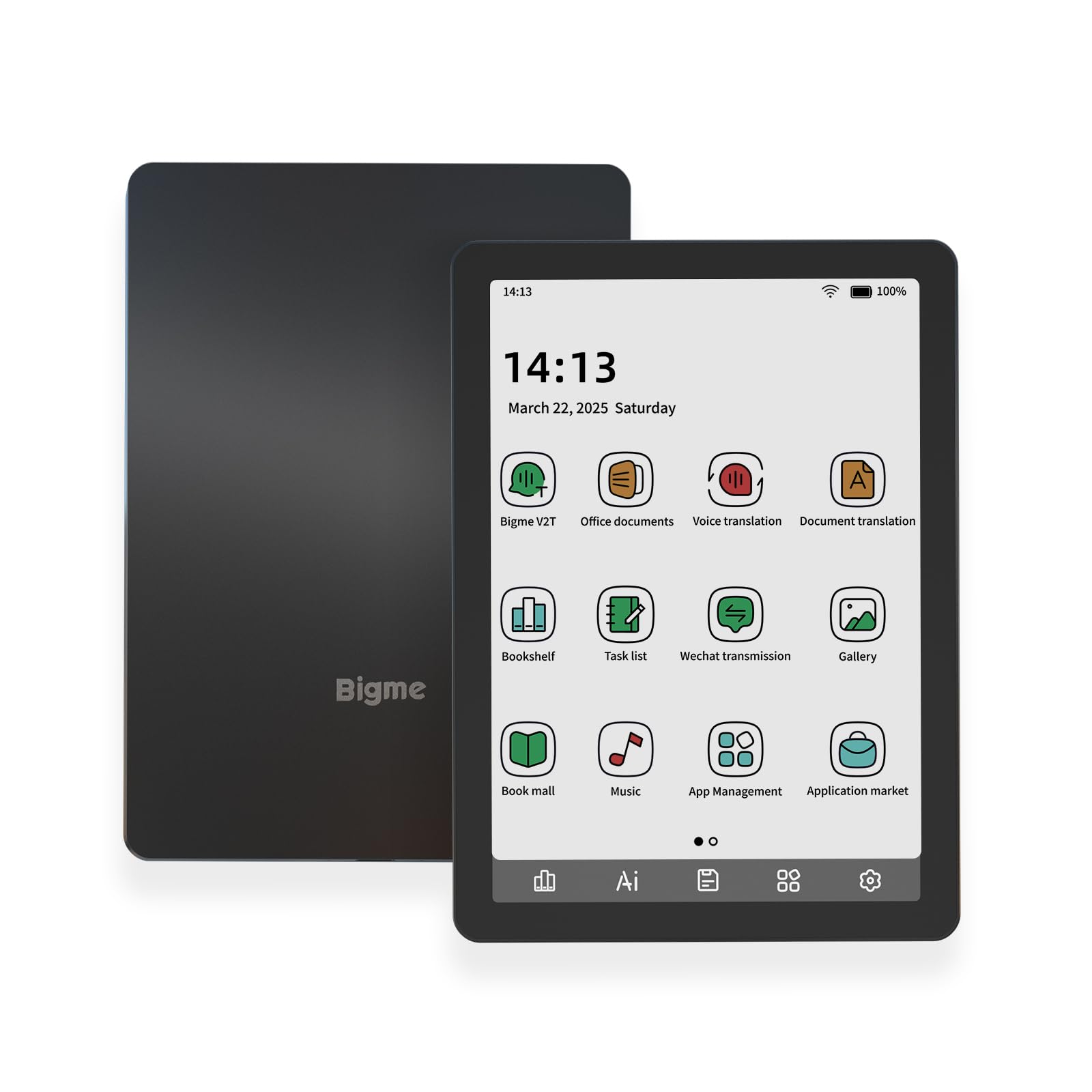 Bigme B6 Color eReader, Colour Eink eBook Readers 6 Inch Android E-Readers Digital ePaper Tablet with Android 14, 4G+64GB, Adjustable Front Light Android E-Ink eReader Device with Audiobook Black