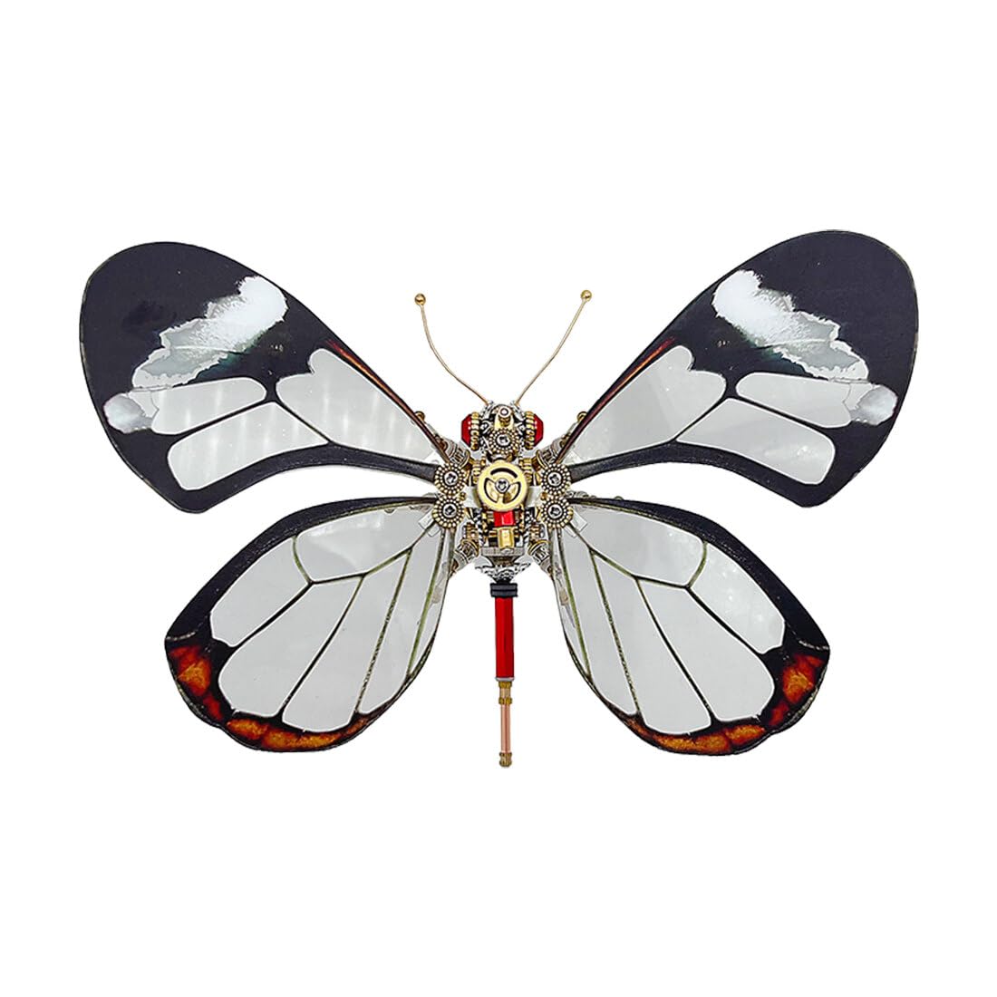 Modello di puzzle 3D a forma di farfalla, in metallo, steampunk, meccanico, Greta Oto, fai da te, kit di puzzle per adolescenti e adulti (150 pezzi)