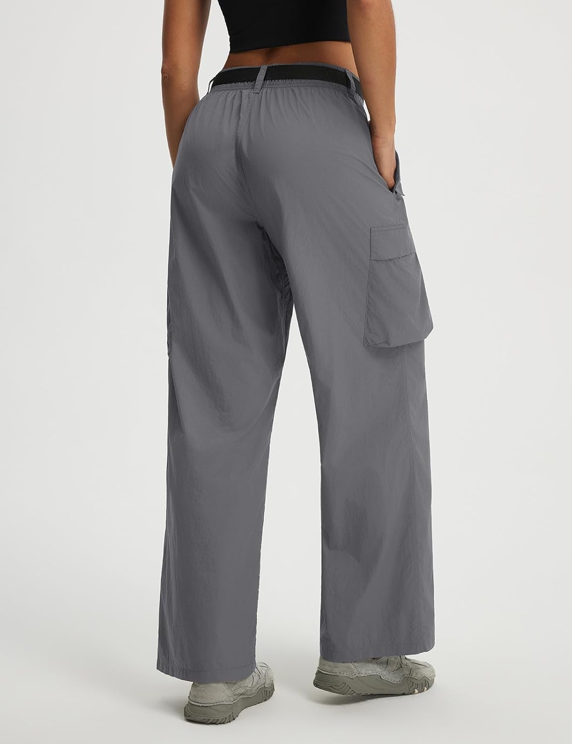 baleaf Women's Parachute Pants Lightweight Cargo Pant Quick Dry Water Resistant Baggy Wide Leg with 4 Pockets Hiking - Image 2